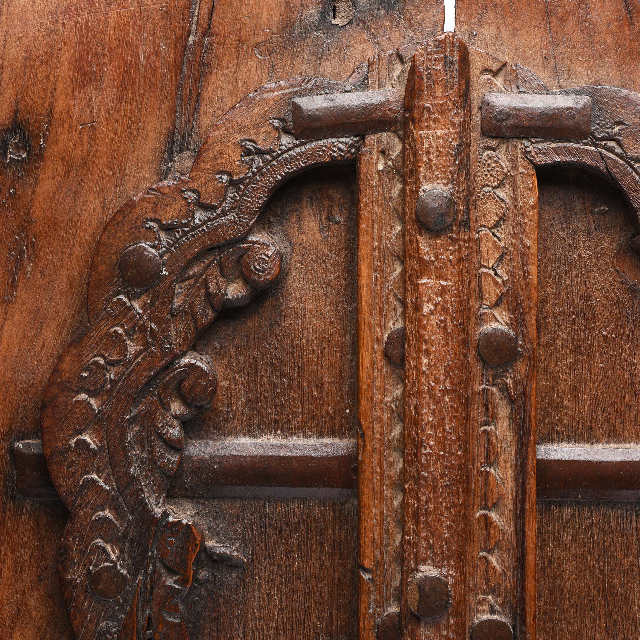 Old Carved Indian Window Shutters From Southern Rajasthan - 19thC - Image 2