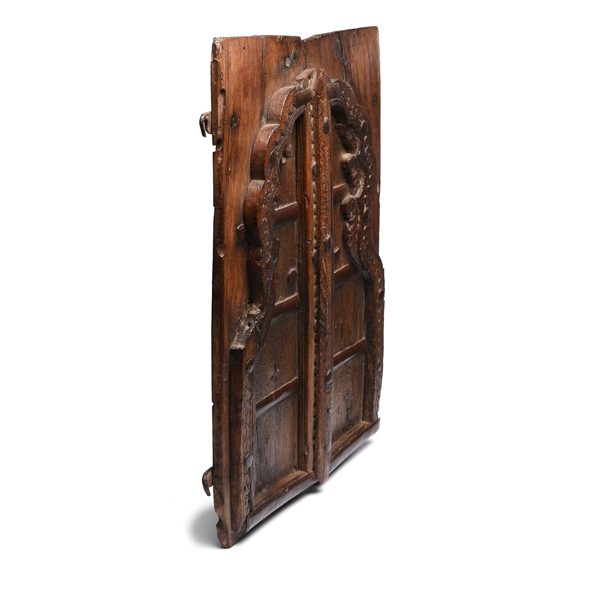 Old Carved Indian Window Shutters From Southern Rajasthan - 19thC - Image 3