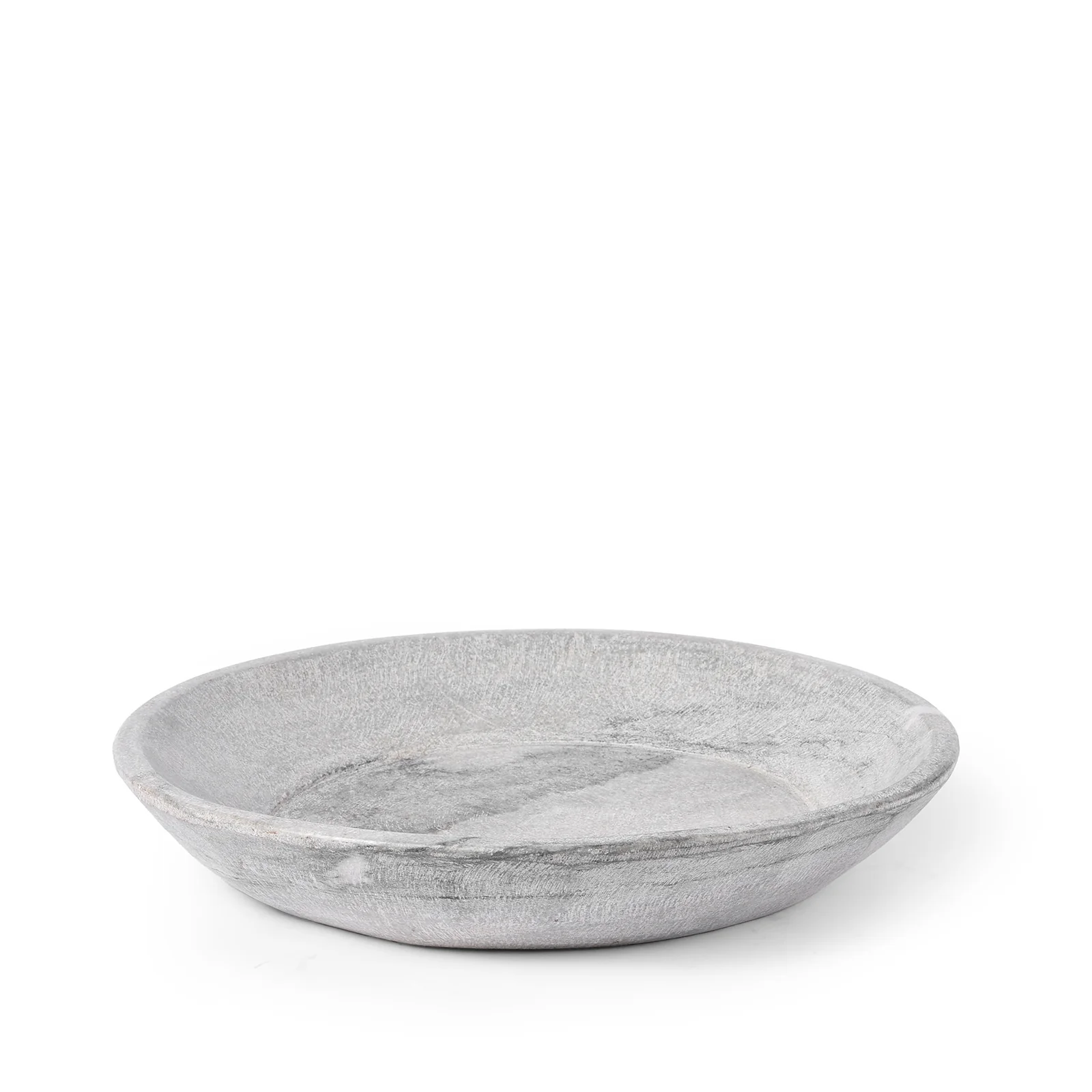 Vintage Carved Marble Bowl From Rajasthan - Ca 1930