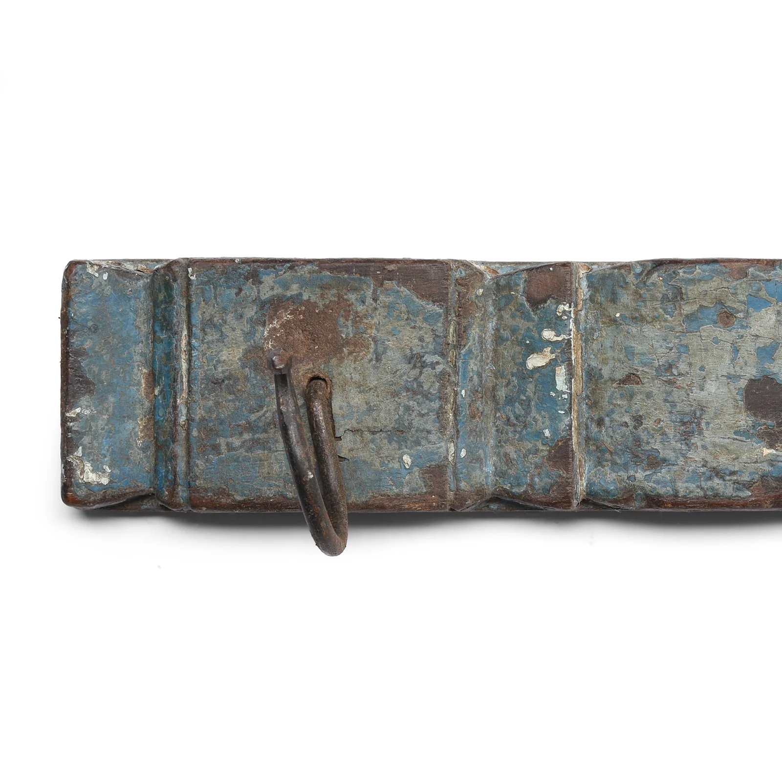 Old Blue Painted 4 Way Coat Hook - Image 3