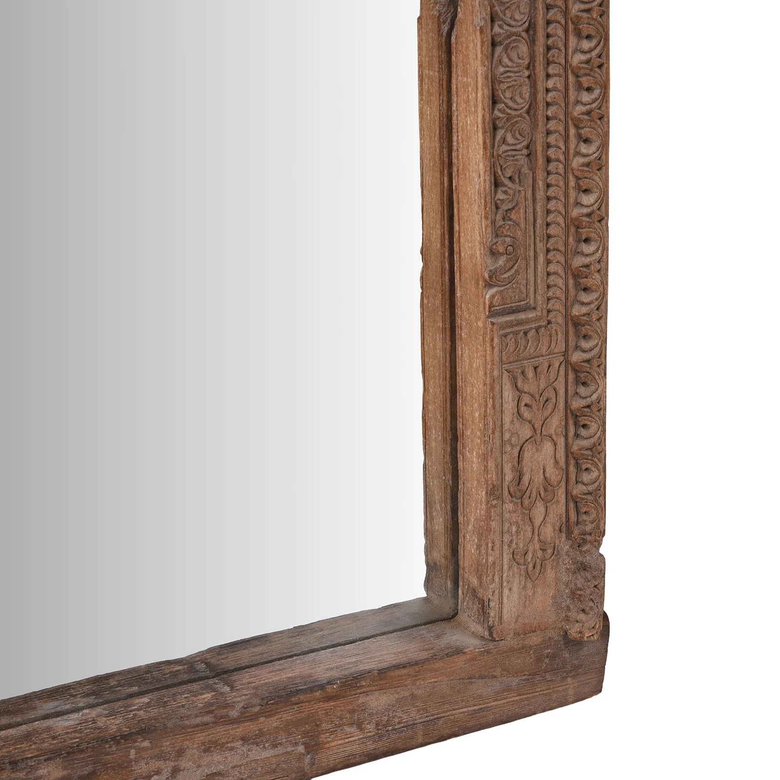 Old Carved Teak Mirror From Shekhawati - 19th Century - Image 5
