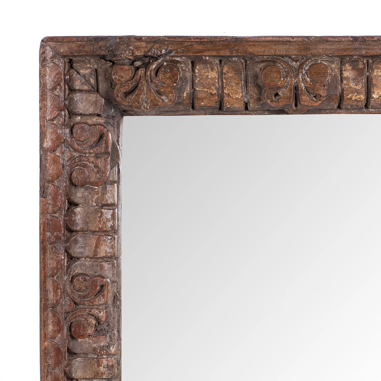 Carved Teak Mirror From Rajasthan - Ca 1920 - Image 3