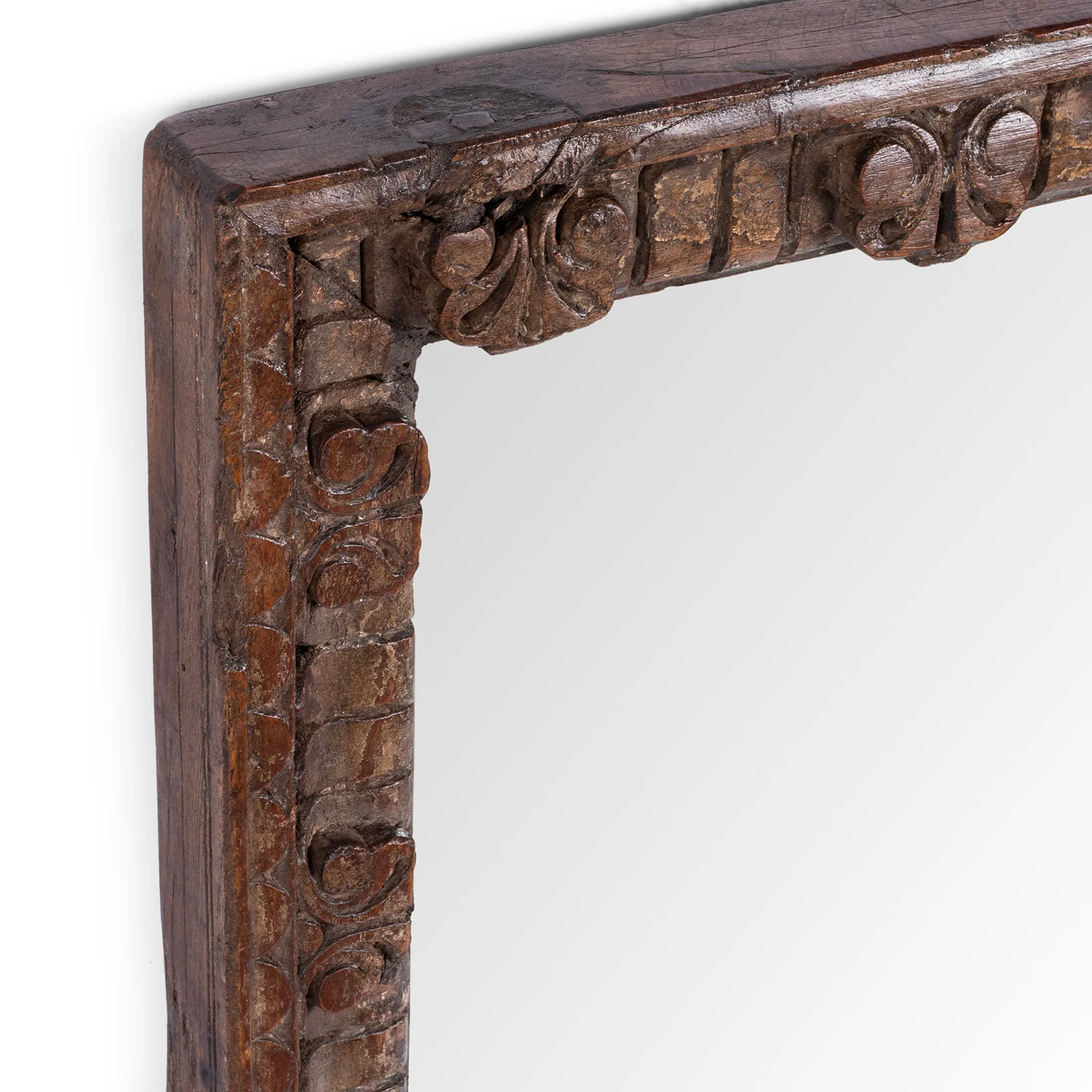 Carved Teak Mirror From Rajasthan - Ca 1920 - Image 5