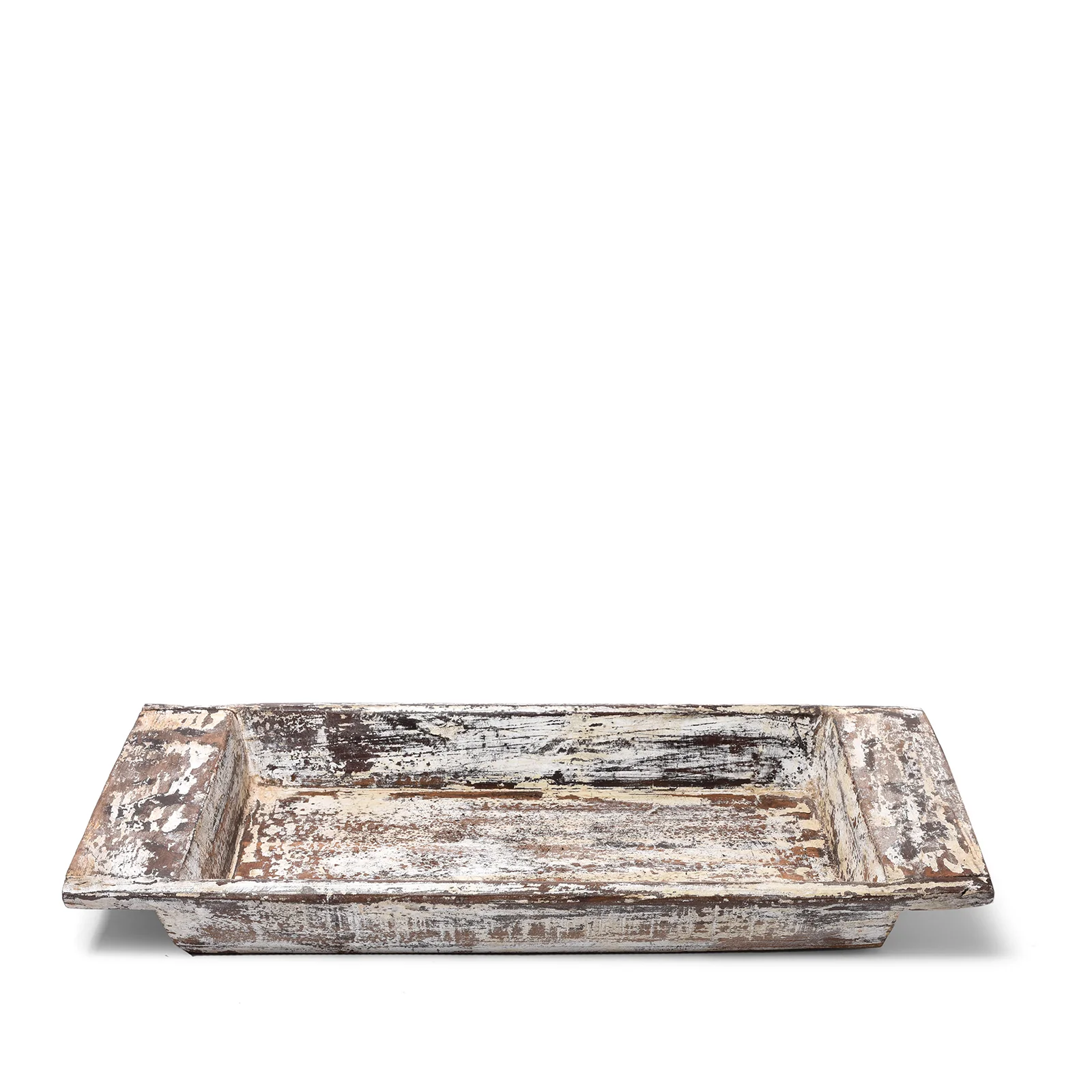 Vintage Carved Wooden Tray From Kerala - Image 2