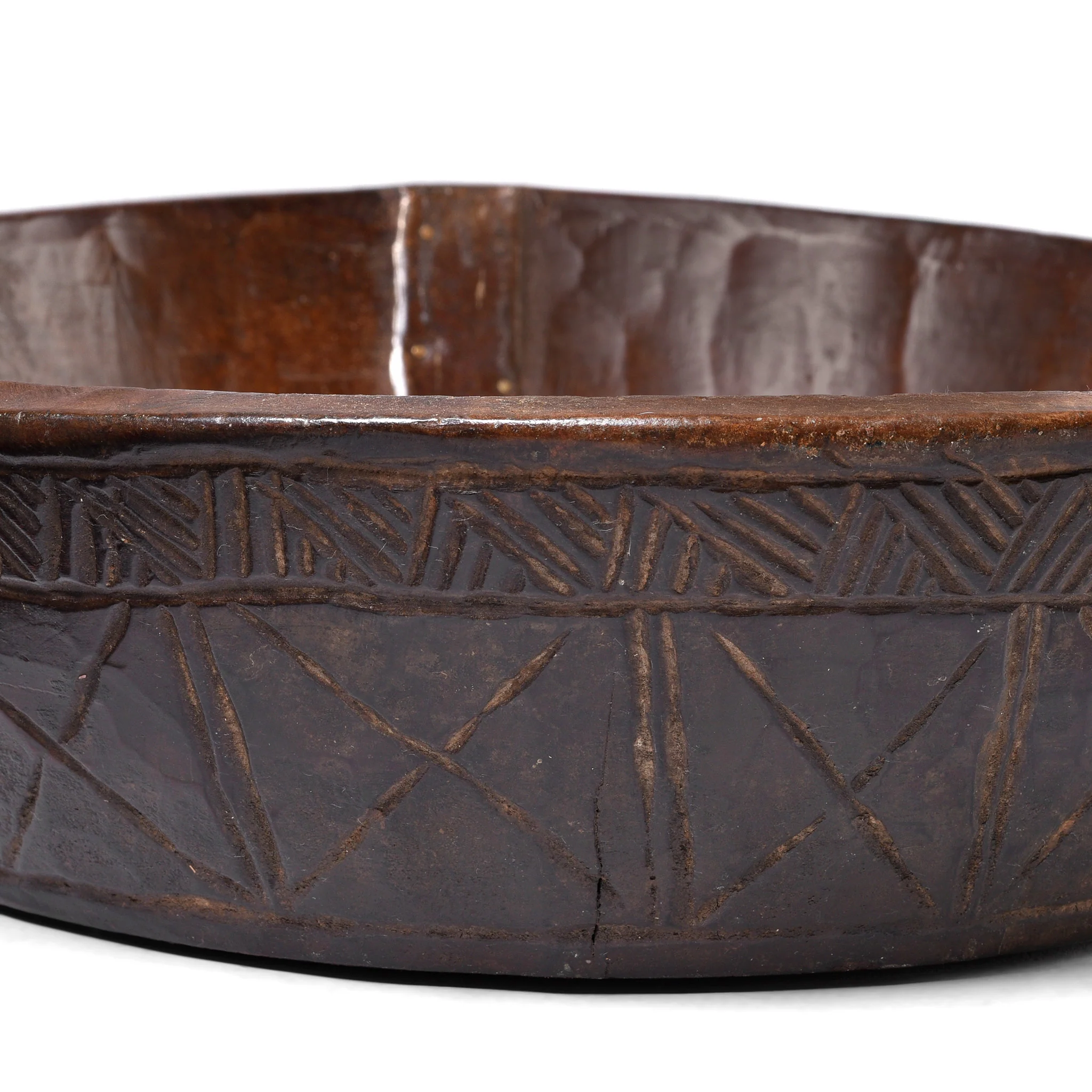 Old Cedar Bowl From Himachal Pradesh - Ca 1900 - Image 3