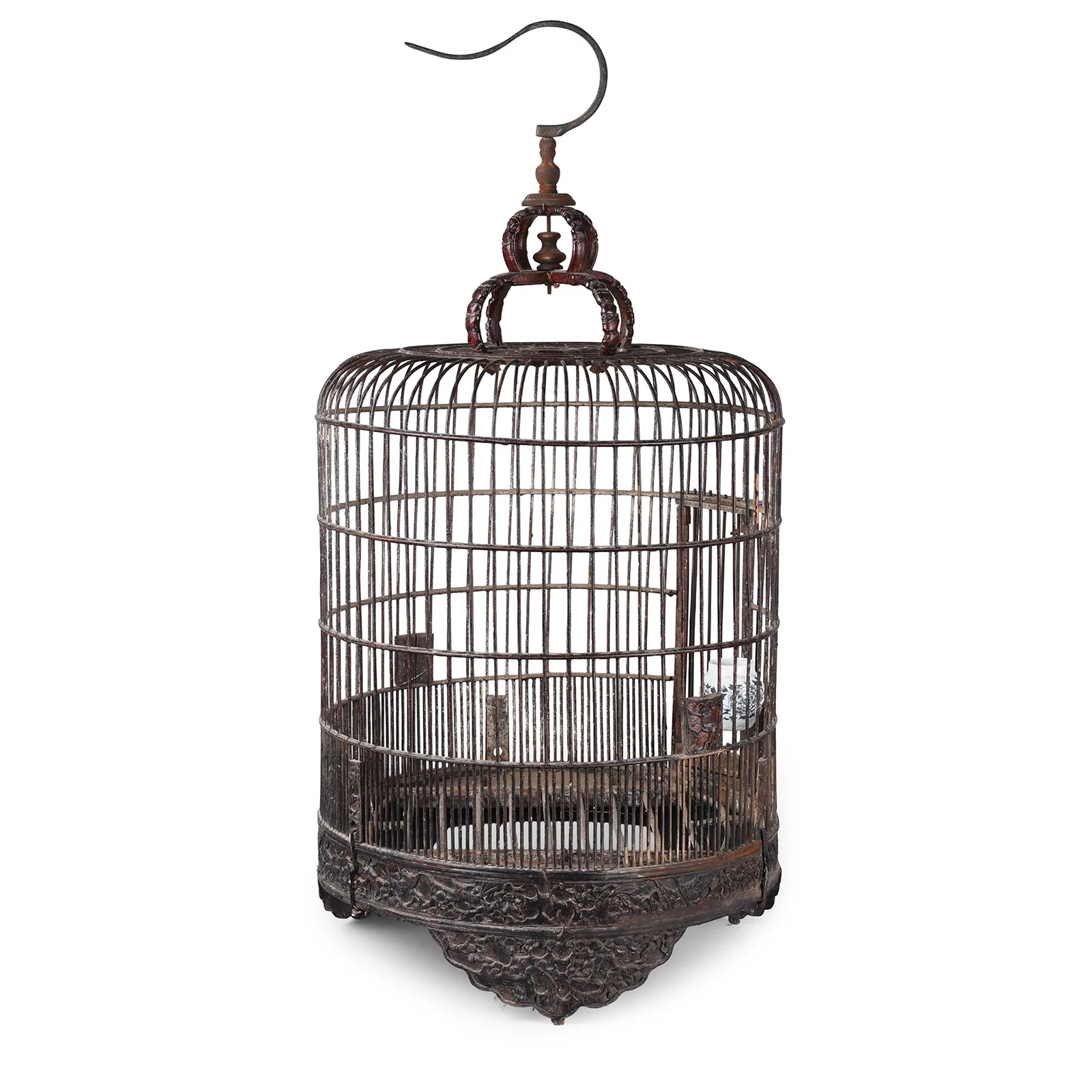 Old Chinese Bamboo Bird Cage