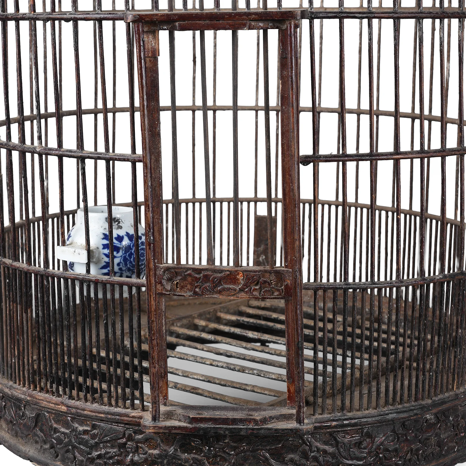 Old Chinese Bamboo Bird Cage - Image 3