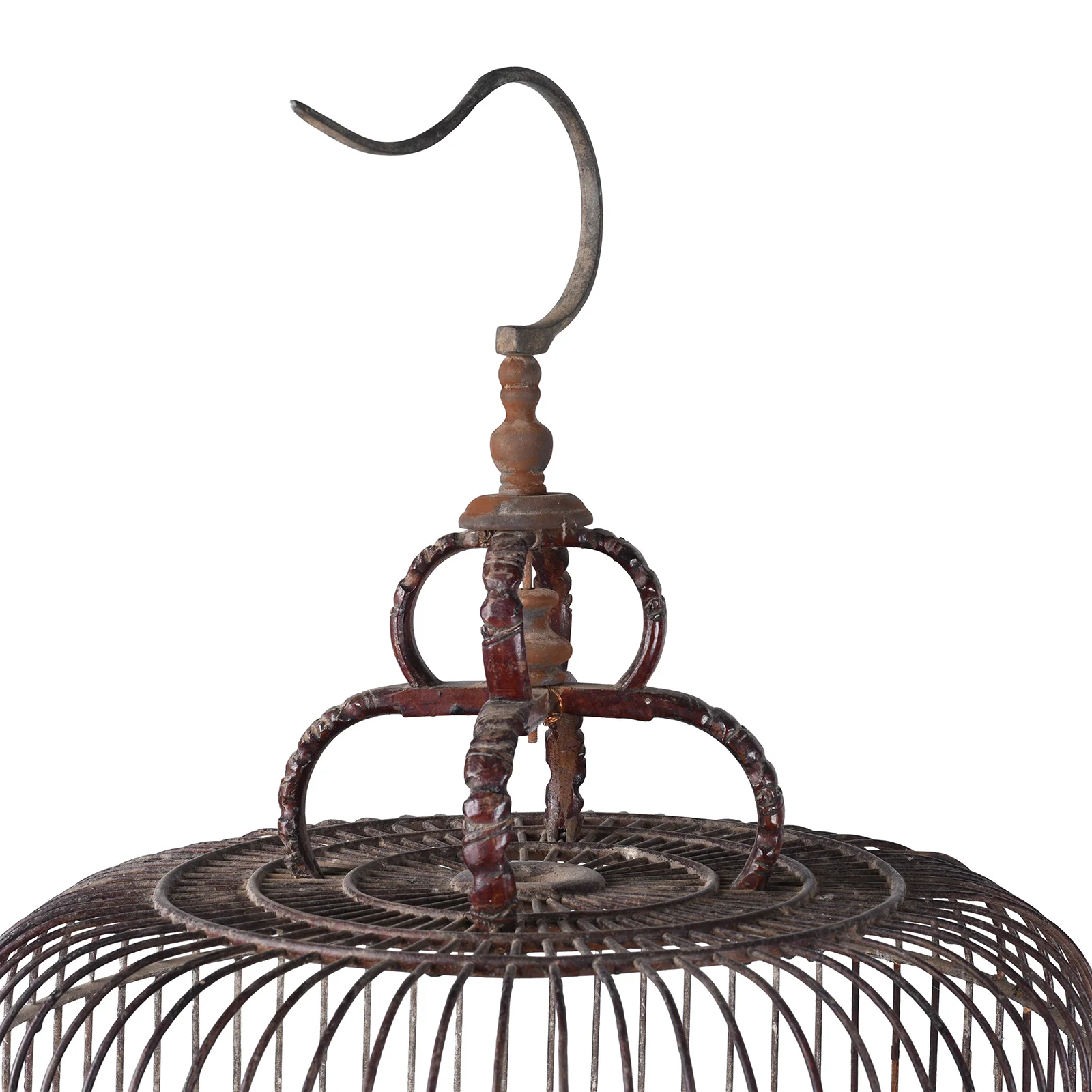 Old Chinese Bamboo Bird Cage - Image 4