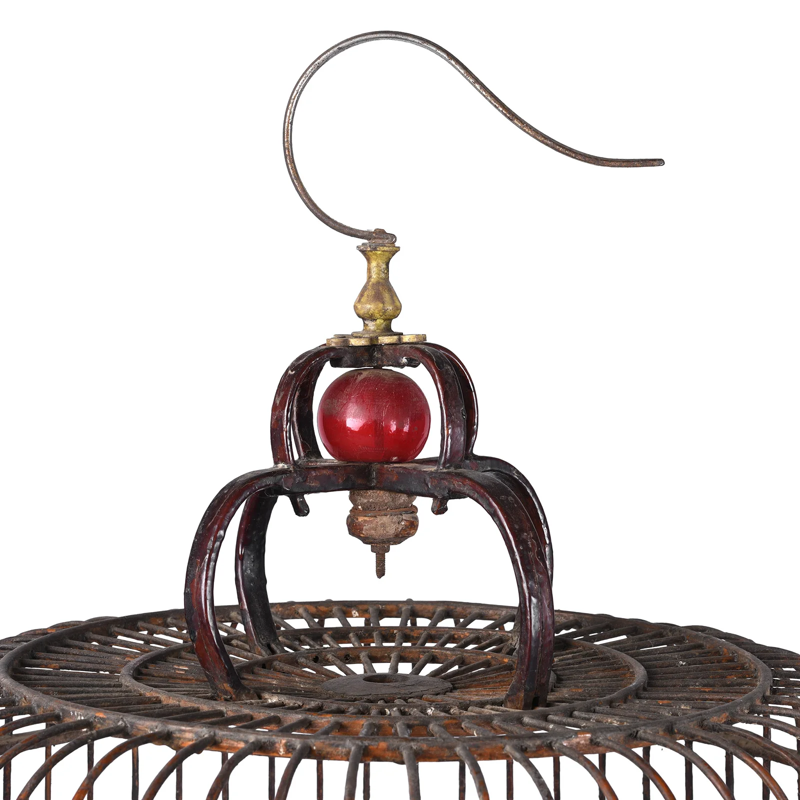 Old Chinese Bamboo Bird Cage - Image 5