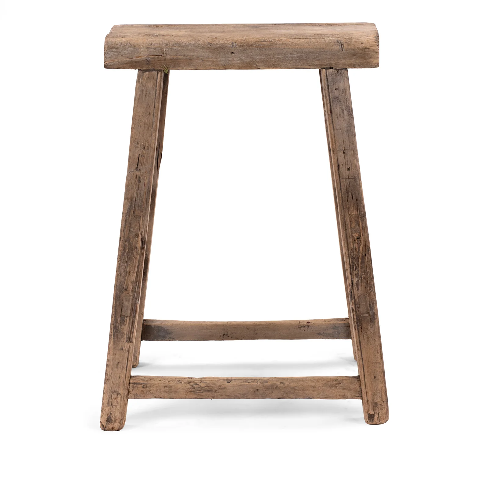 Rustic Elm Stool - 19th Century - Image 4