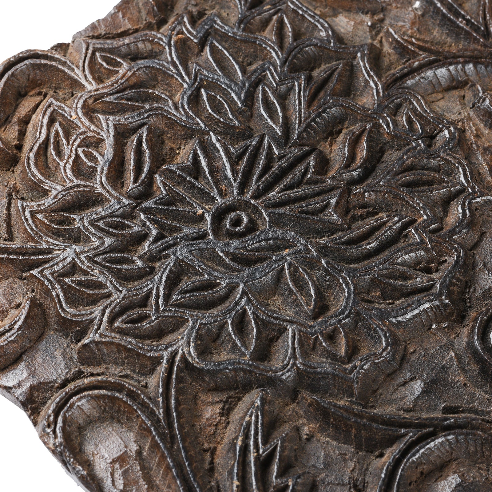 Old Floral Textile Printing Block From Jaipur - Ca 1930 - Image 2