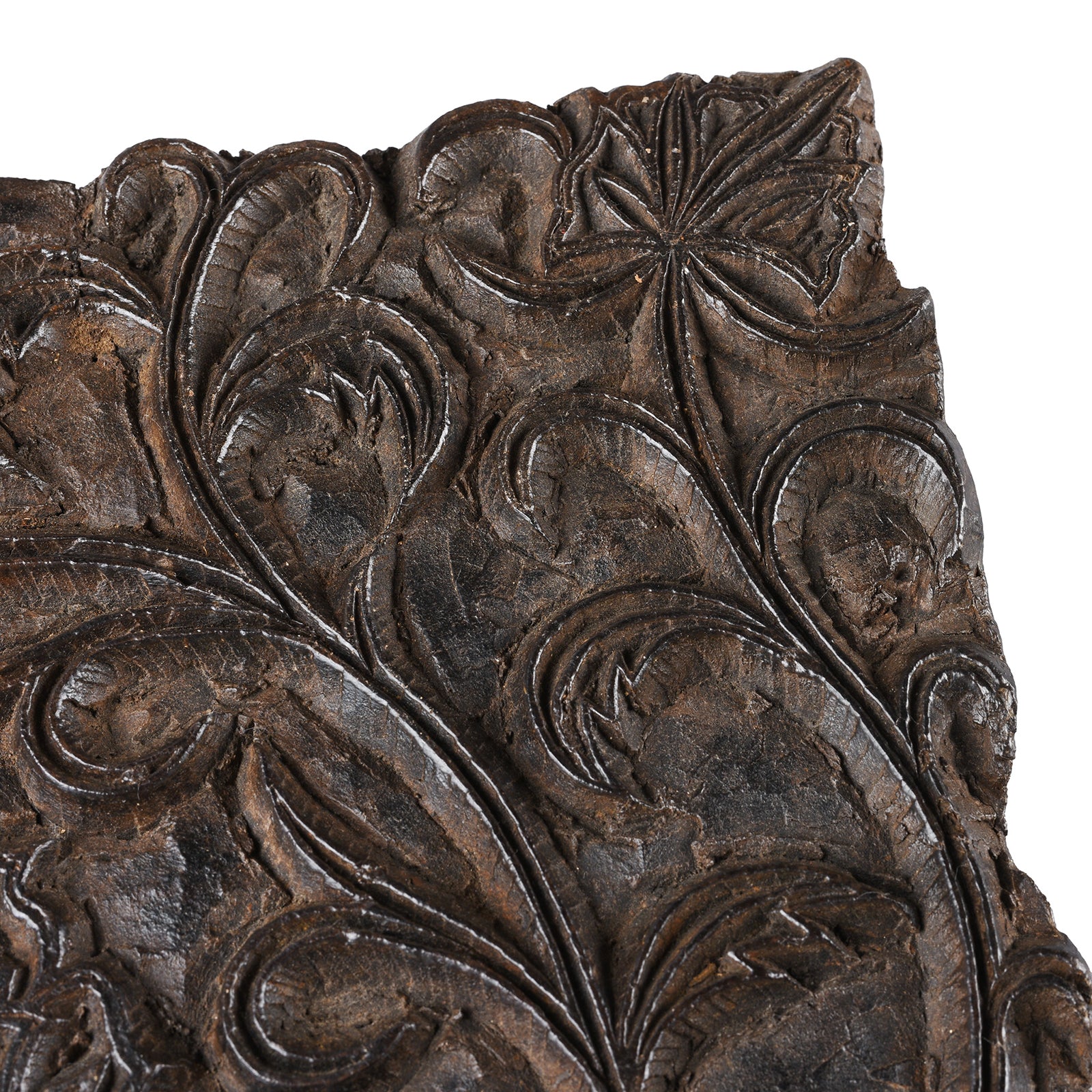 Old Floral Textile Printing Block From Jaipur - Ca 1930 - Image 3