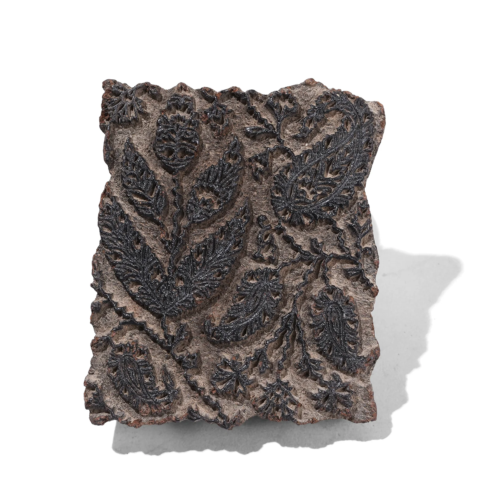 Old Floral Textile Printing Block From Jaipur - Ca 1930