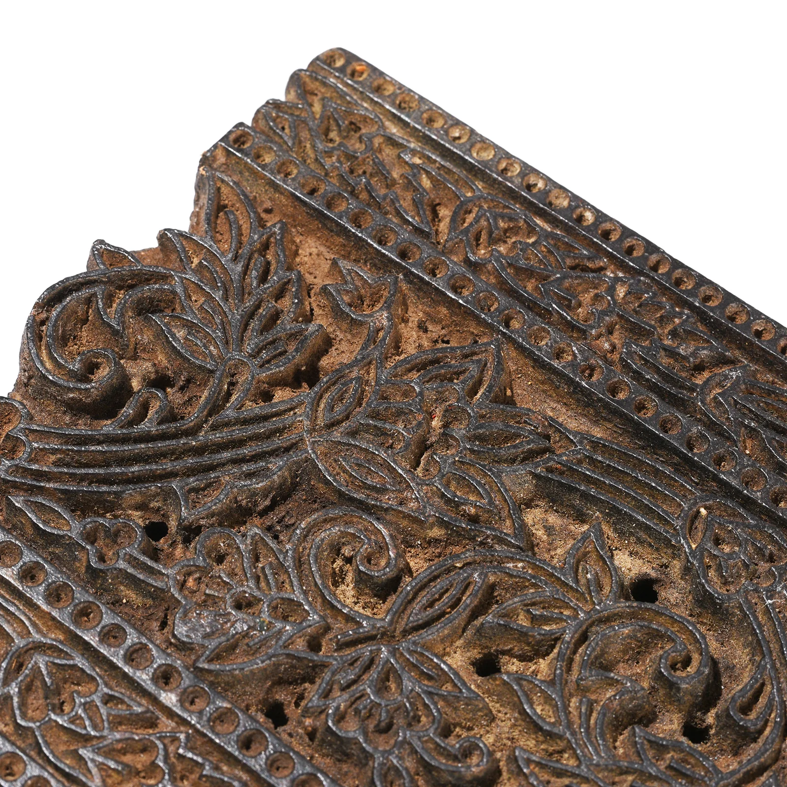 Old Floral Textile Printing Block From Jaipur - Ca 1930 - Image 2