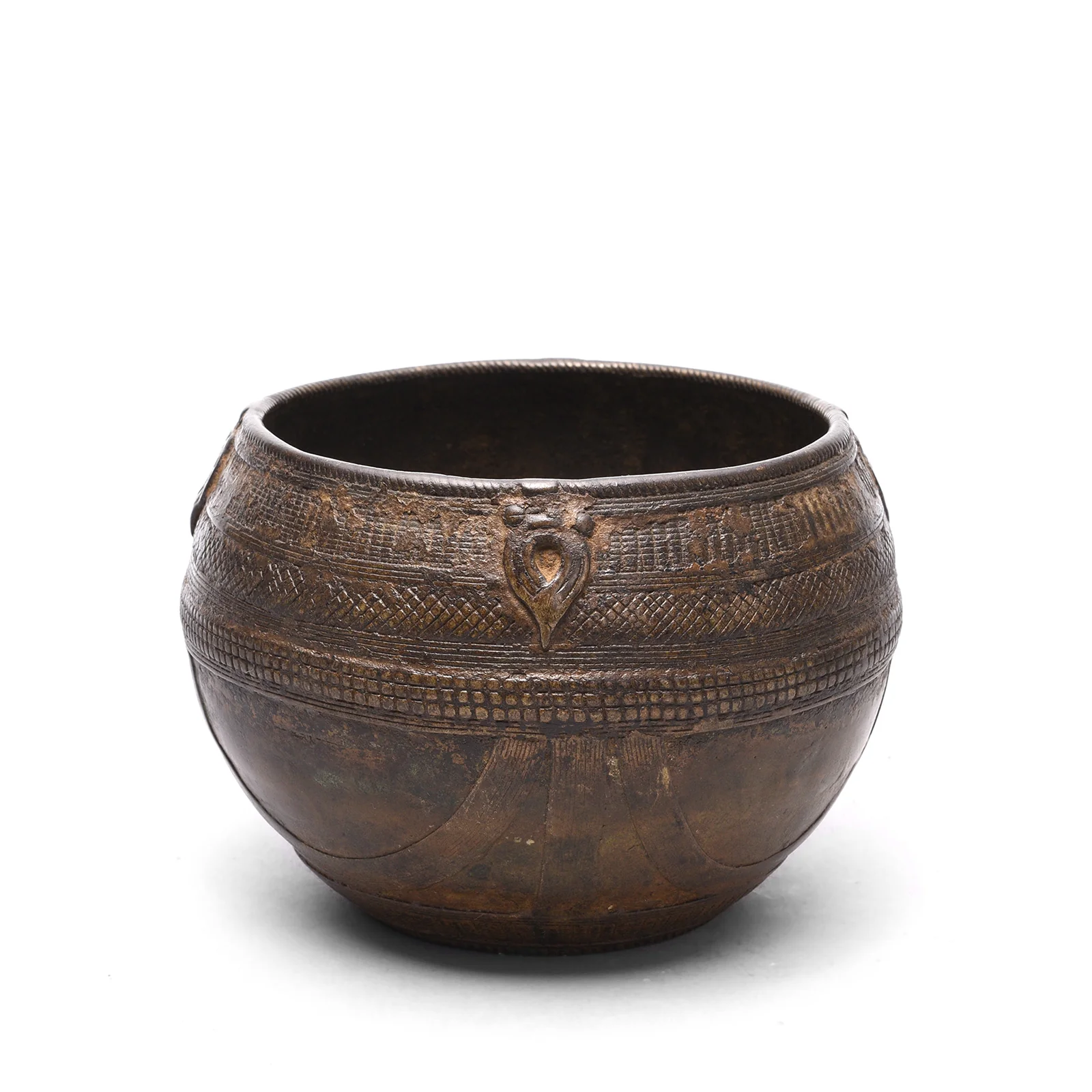 Indian Brass Rice Measure From Orissa - Early 20thC