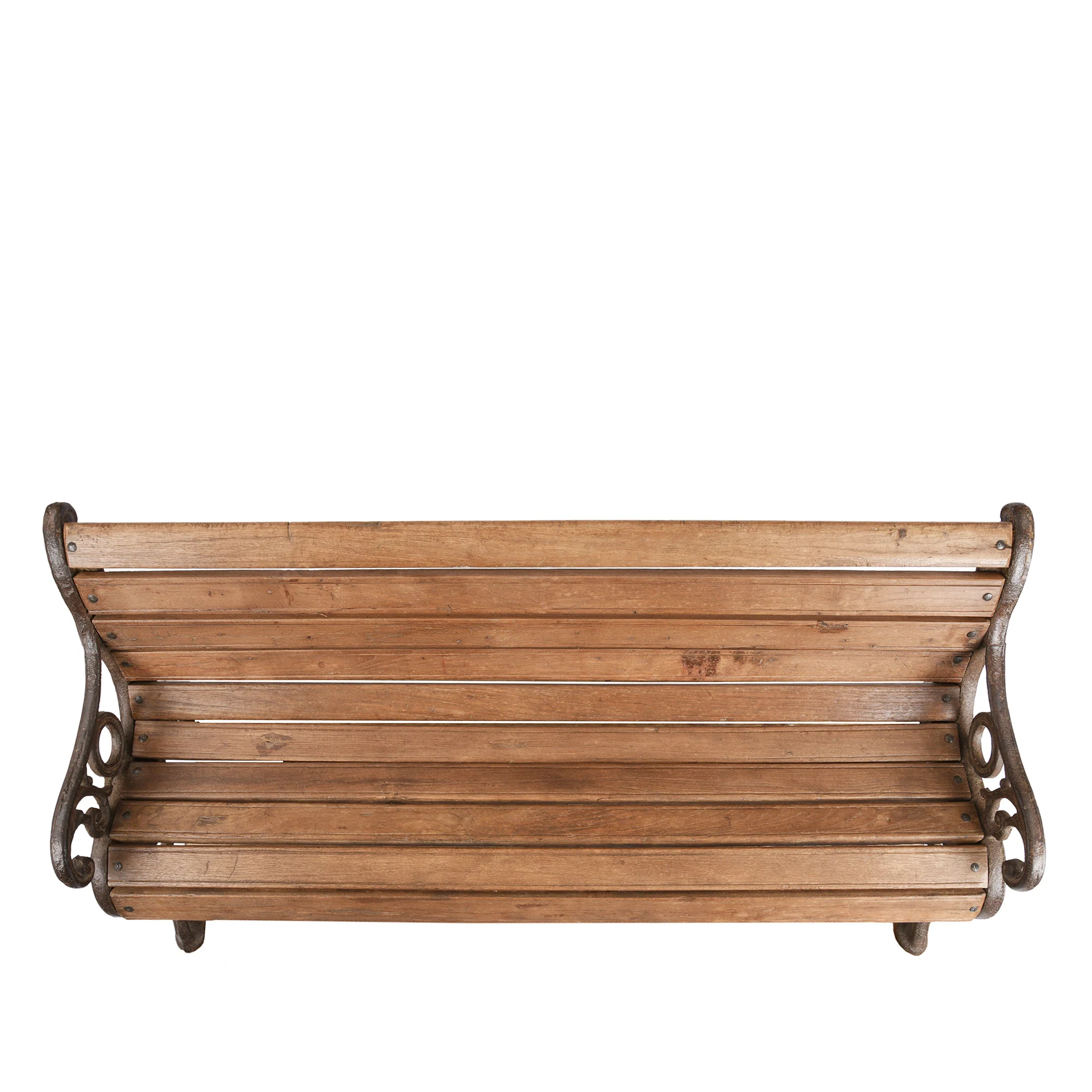 Old Indian Cast Iron Slatted Garden Bench - 19th Century - Image 5
