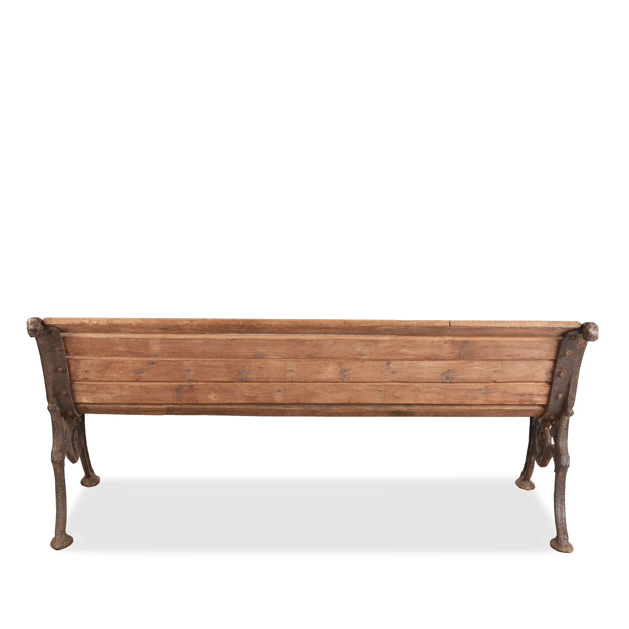 Old Indian Cast Iron Slatted Garden Bench - 19th Century - Image 8