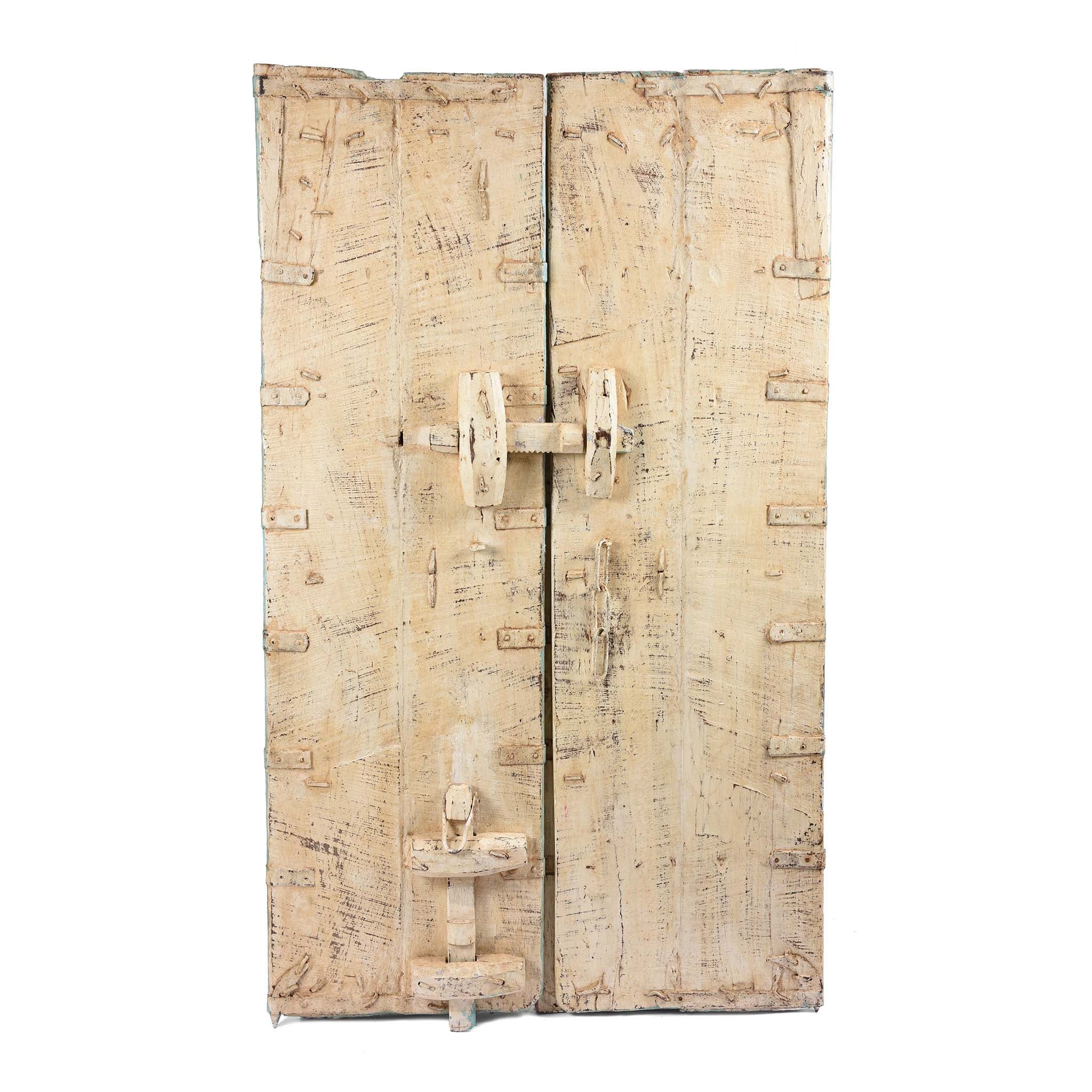 Old Indian Door With Later Painting - 19thC - Image 8