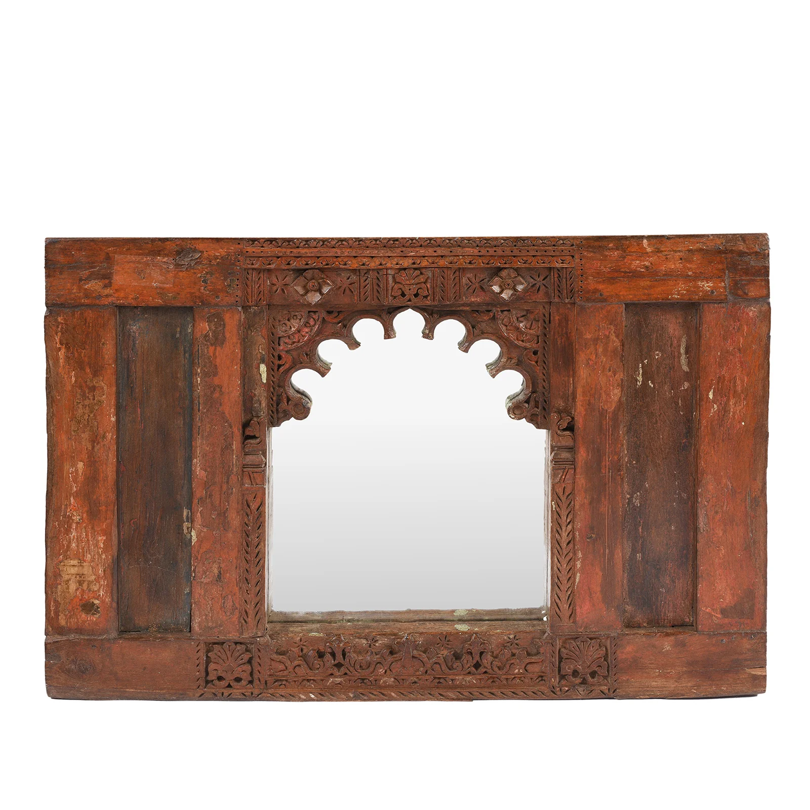 Old Indian Mirror From Banswara Tribal Area - 19th Century