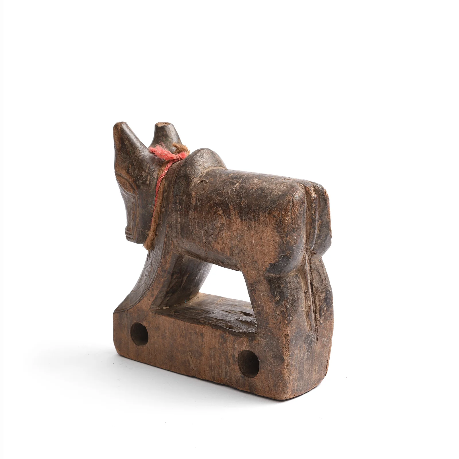 Carved Indian Nandi Bull Toy From Andhra Pradesh - Ca 1920 - Image 3