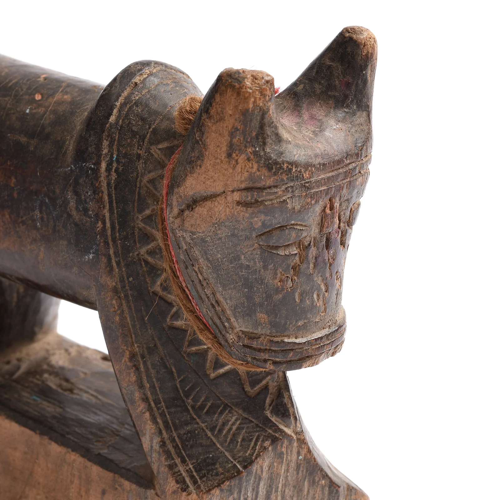 Carved Indian Nandi Bull Toy From Andhra Pradesh - Ca 1920 - Image 4
