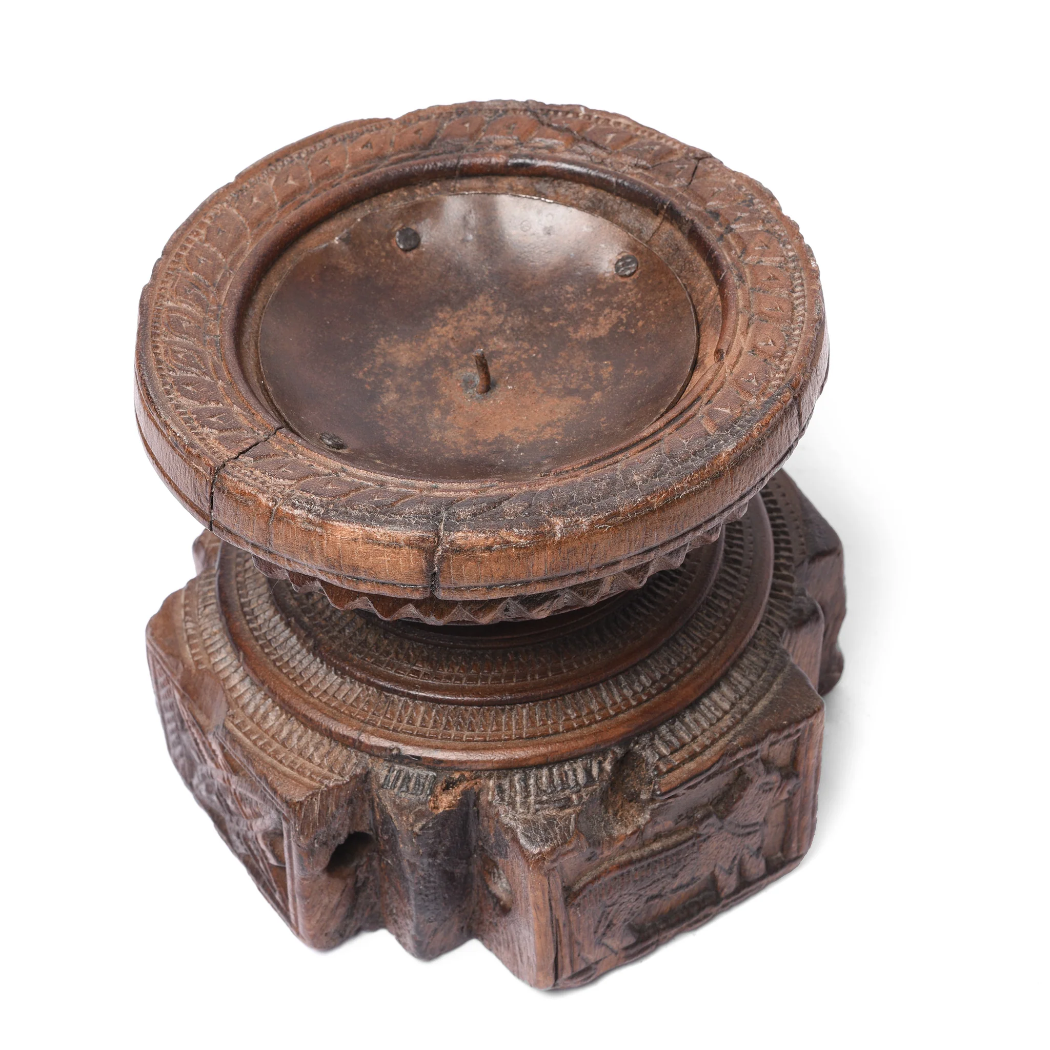 Candle stand Made From Old Indian Rosewood Seed Drill - 19thC - Image 2