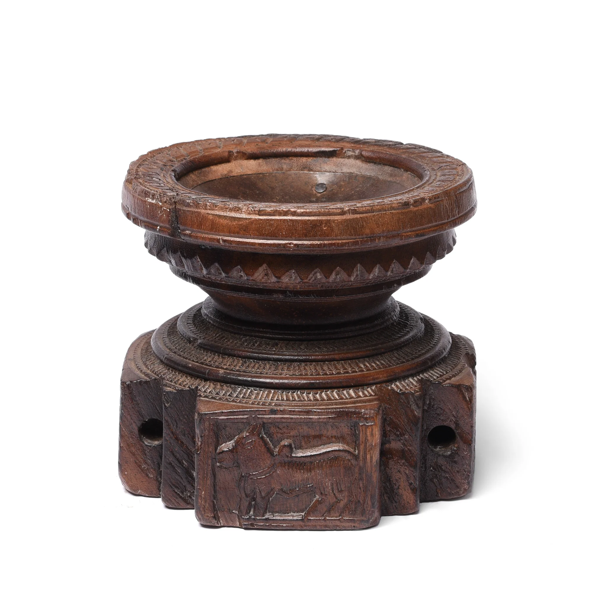 Candle stand Made From Old Indian Rosewood Seed Drill - 19thC - Image 3