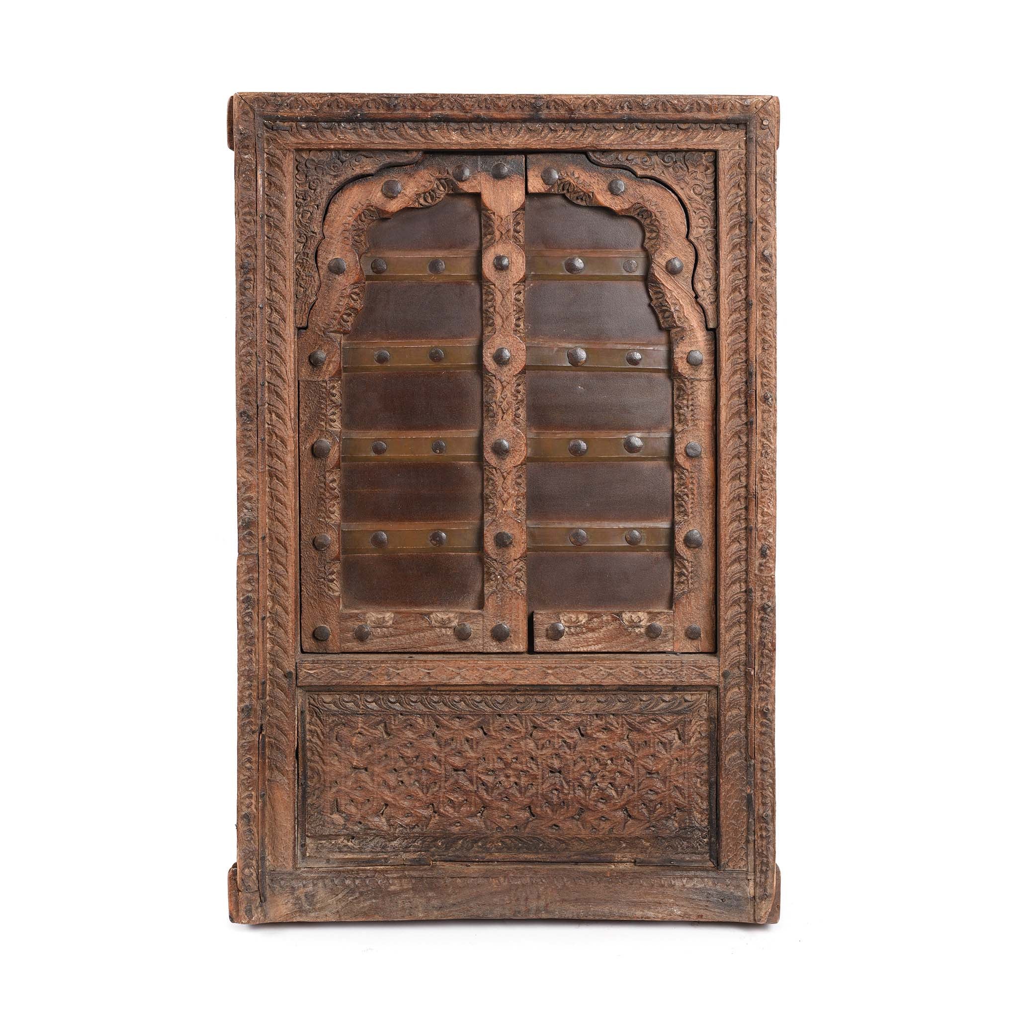 Old Indian Window Shutter From Shekhawati - 19th Century