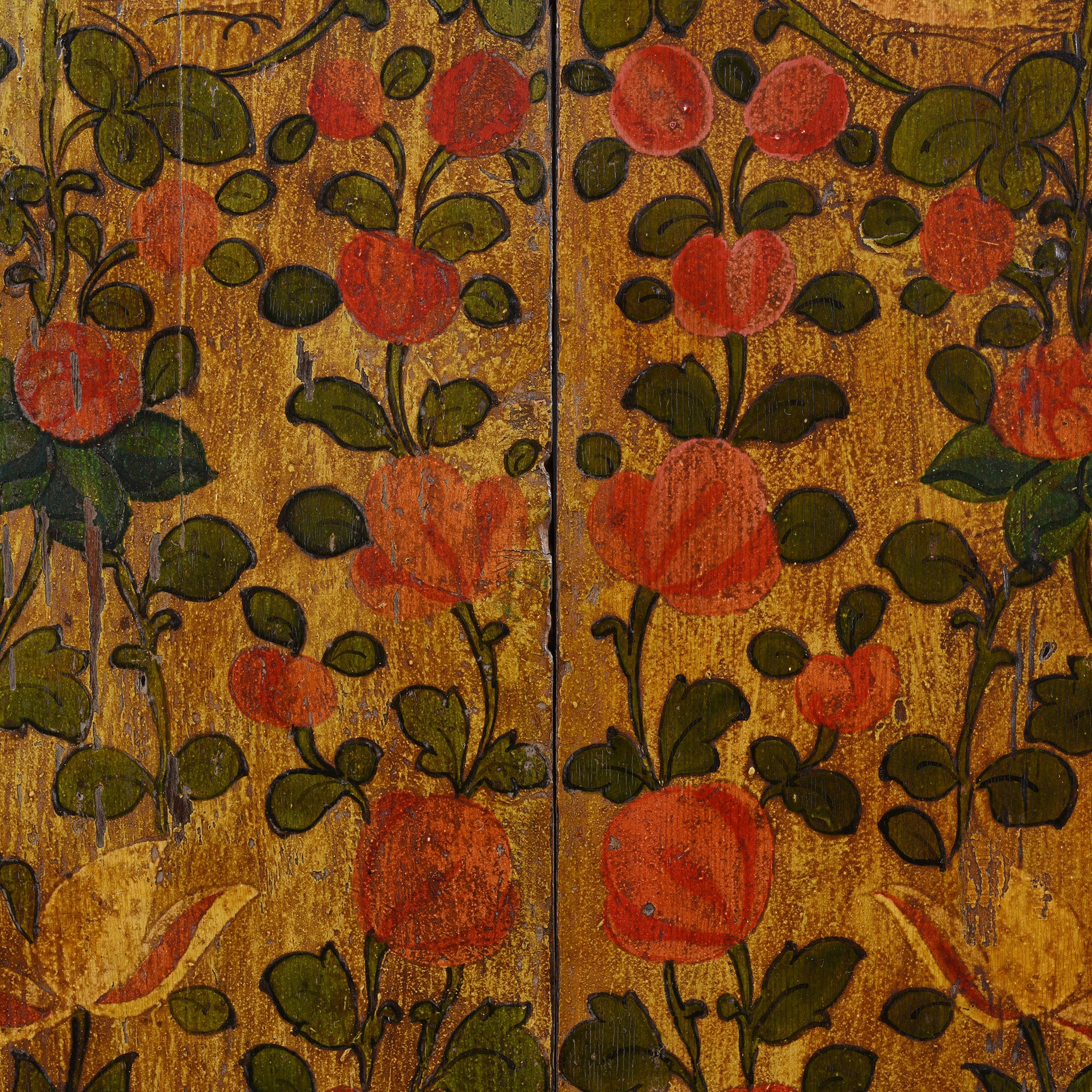 Painted Indian Window Shutter from Hyderabad - 19thC - Image 2