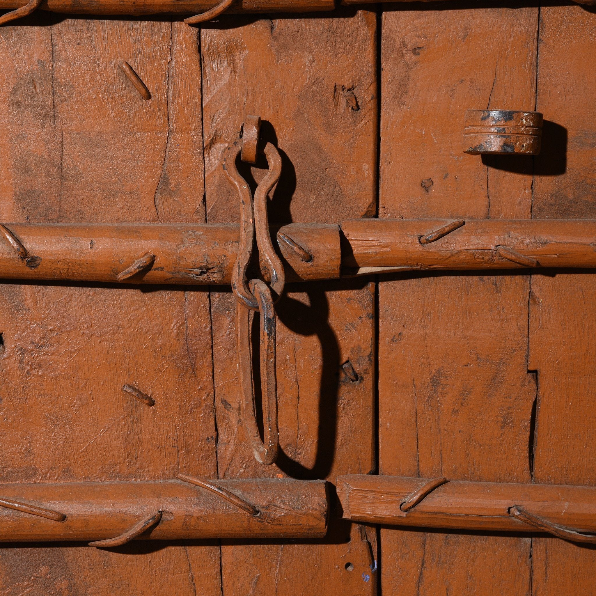 Old Indian Door With Later Painting - 19thC - Image 10