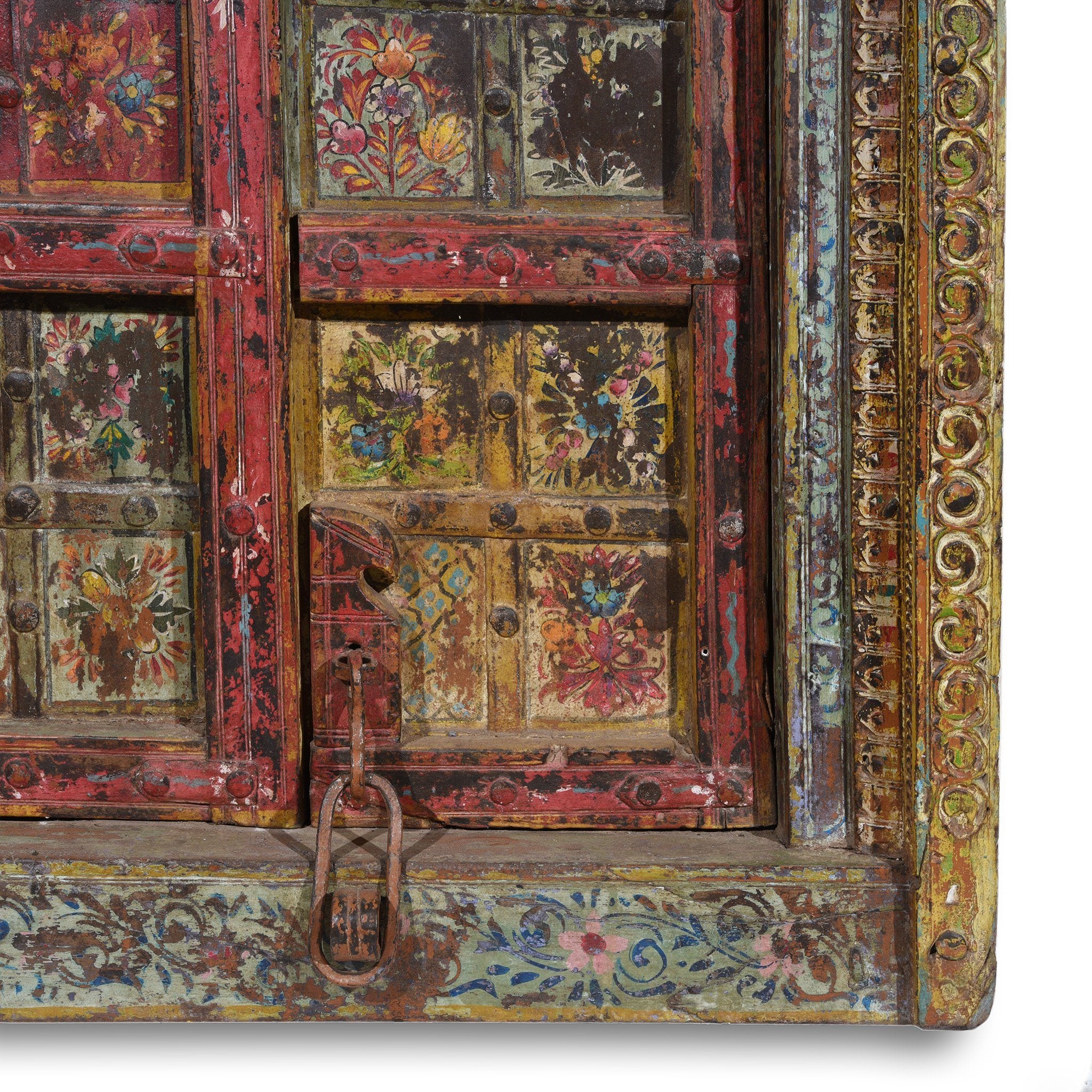 Old Indian Door With Later Painting - 19thC - Image 4