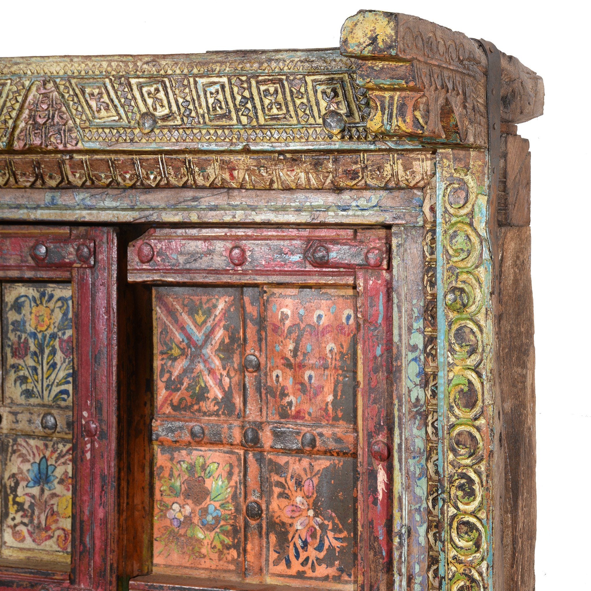 Old Indian Door With Later Painting - 19thC - Image 6
