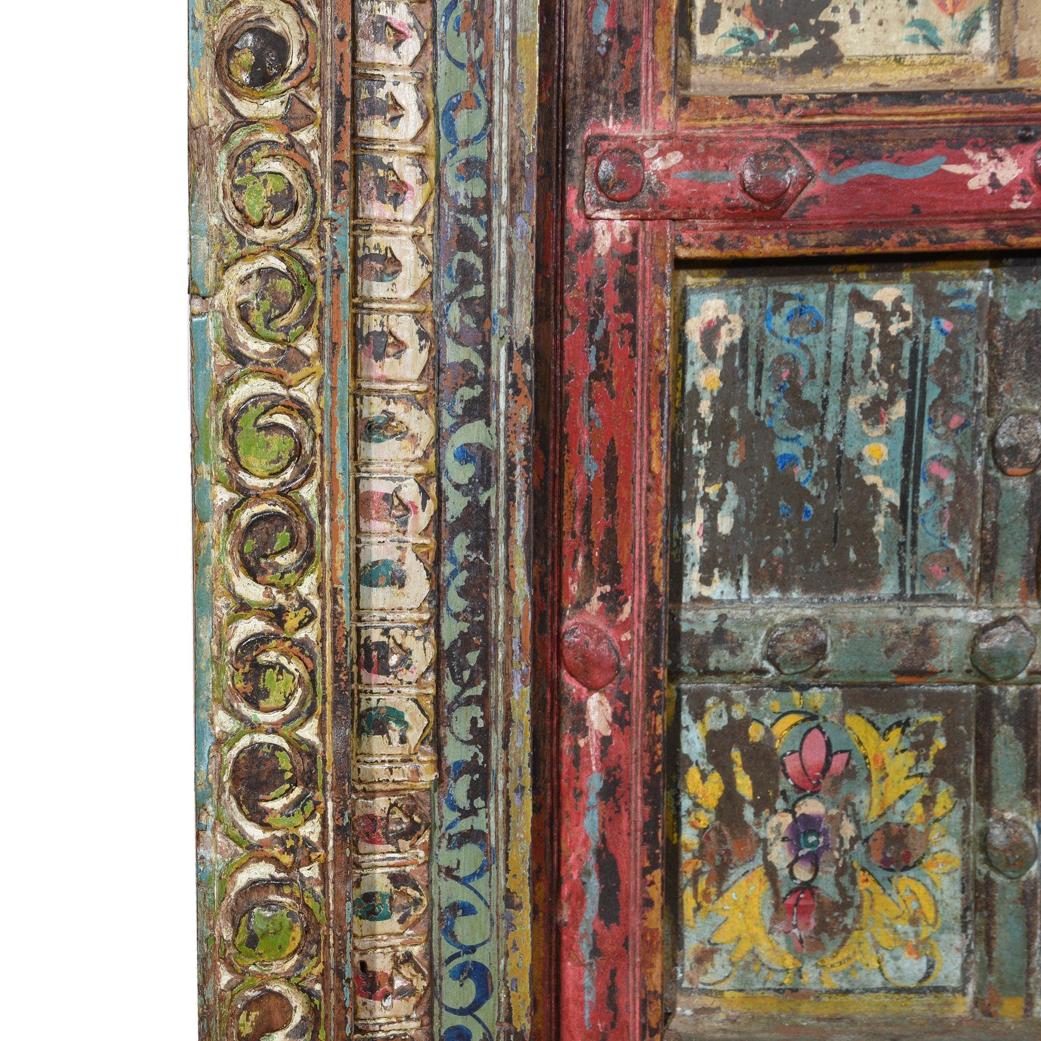 Old Indian Door With Later Painting - 19thC - Image 7