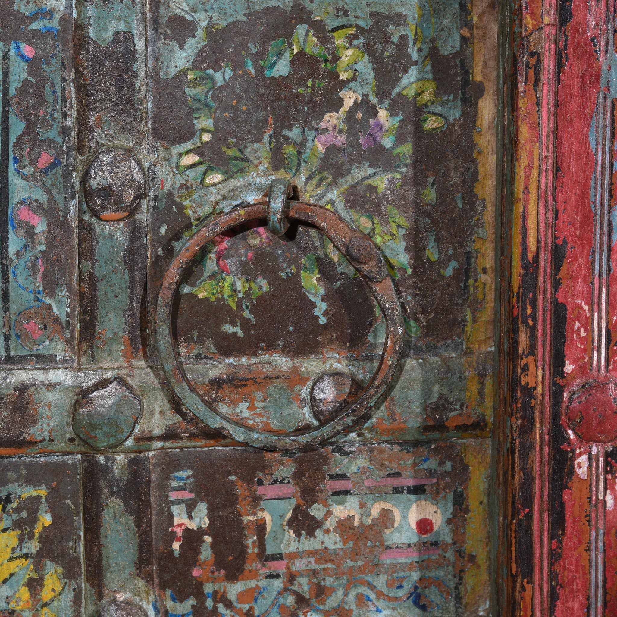 Old Indian Door With Later Painting - 19thC - Image 8