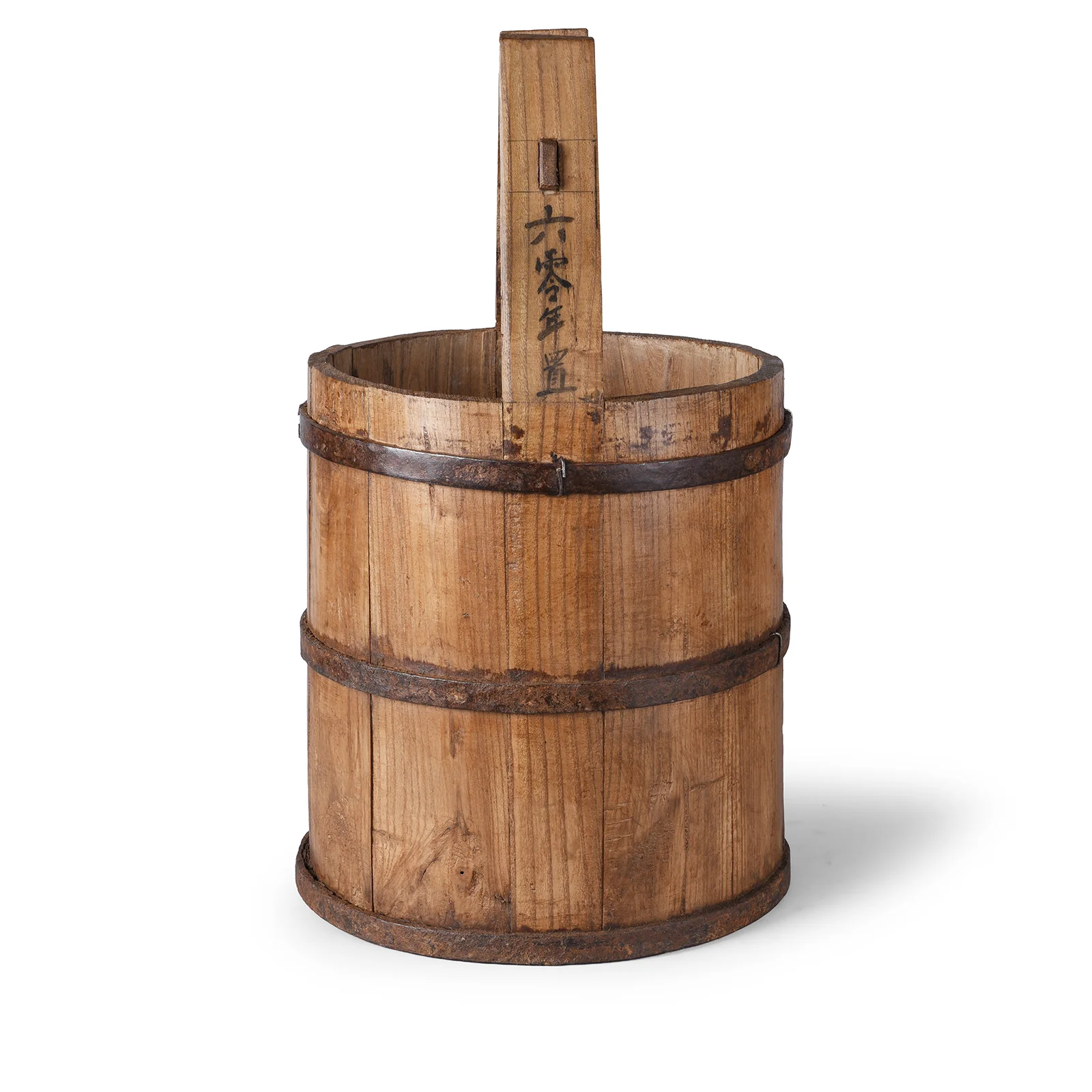 Old Iron Bound Chinese Bucket From Shanxi - Ca 1920 - Image 3