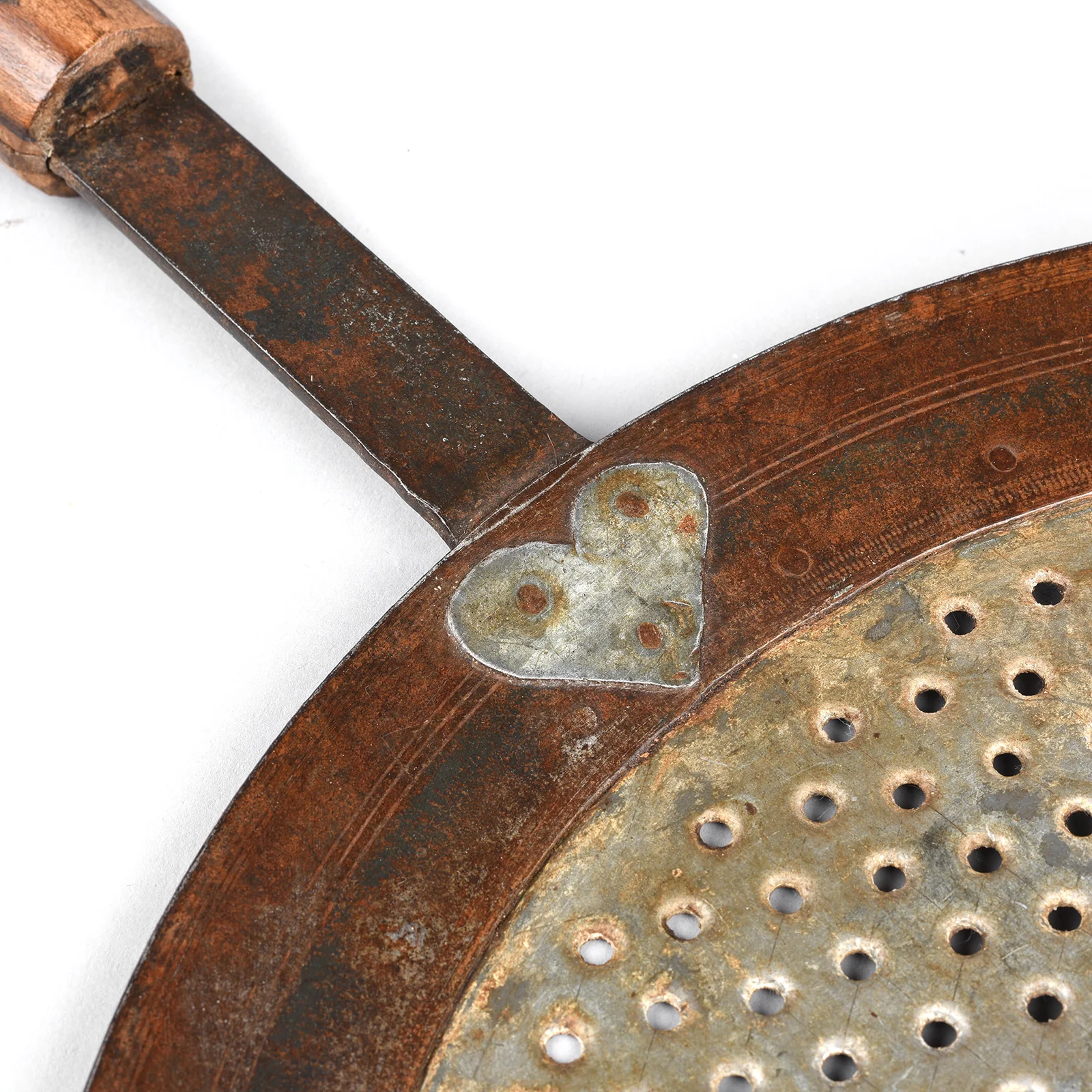 Old Iron Cooking Strainer Spoon From Rajasthan - Circa 1920 - Image 2