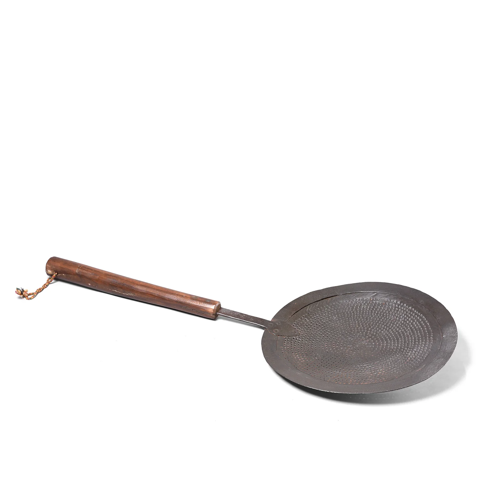 Old Iron Strainer Spoon From Rajasthan - Circa 1920