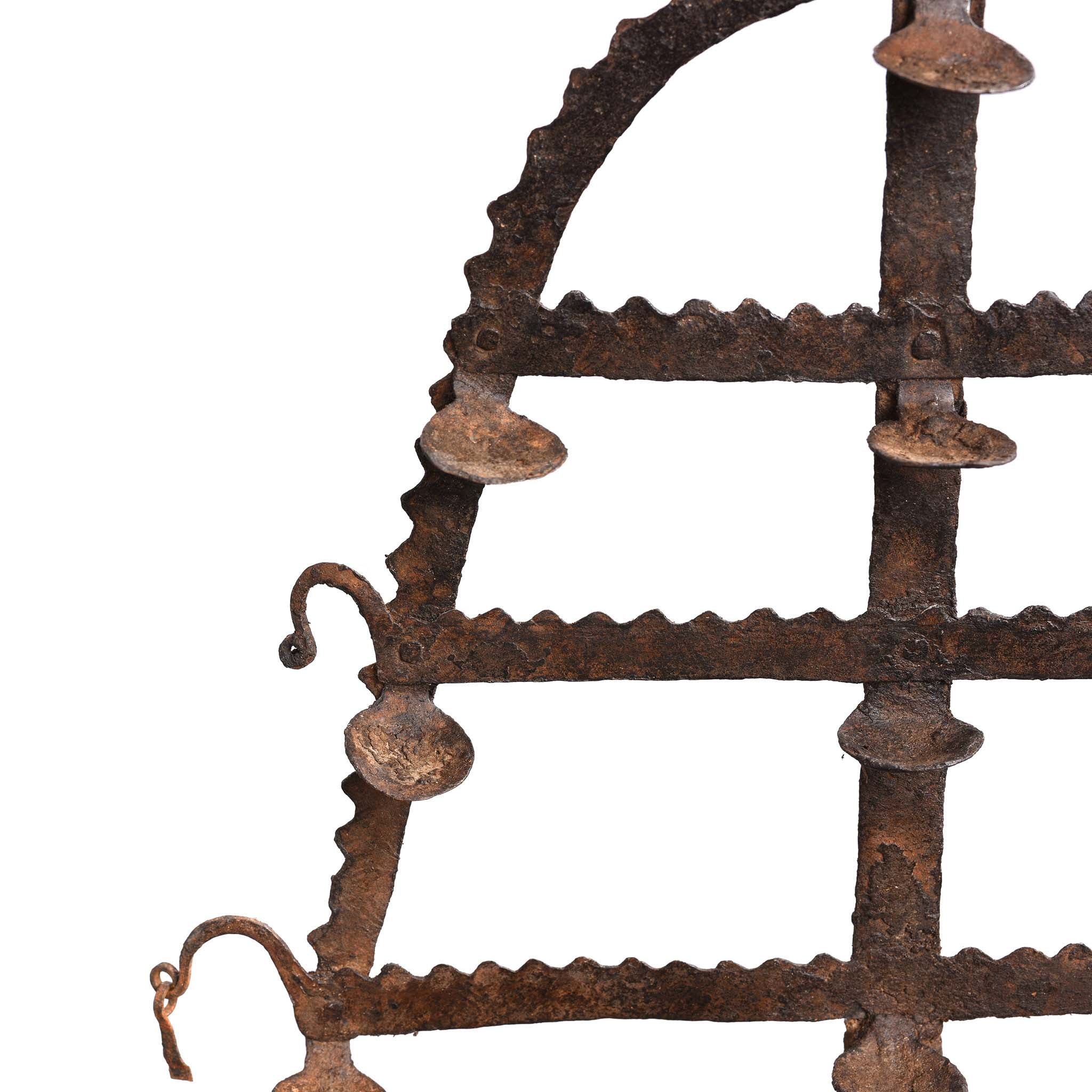 Old Iron Toran Diwali Lamp - 1920's - Image 3
