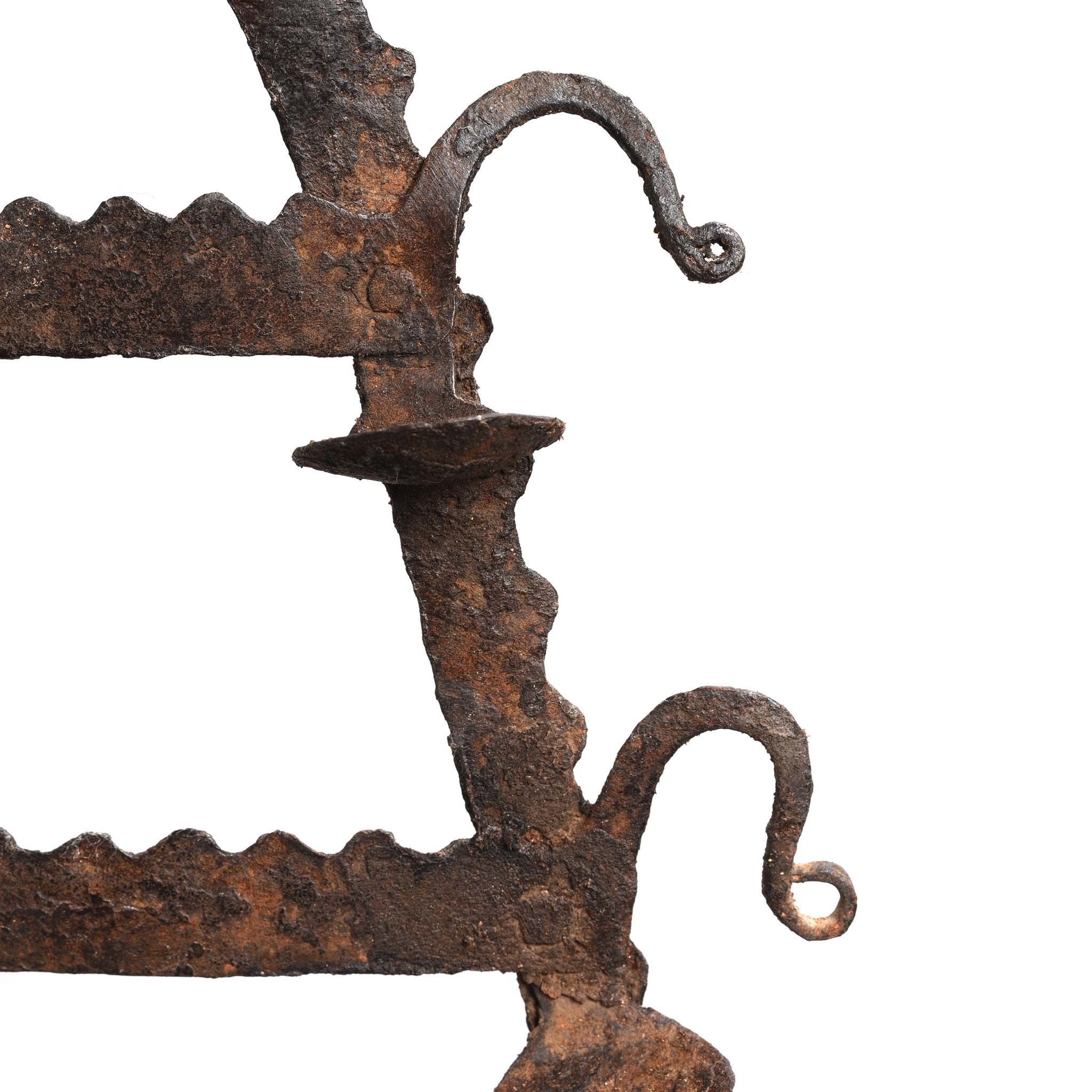 Old Iron Toran Diwali Lamp - 1920's - Image 4