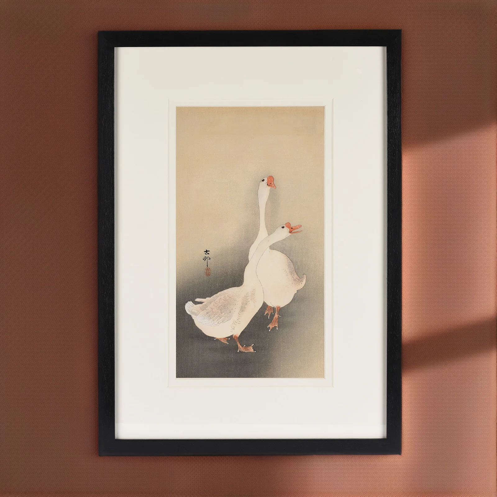 Geese Woodblock Print By Ohara Koson - Early 20th Century