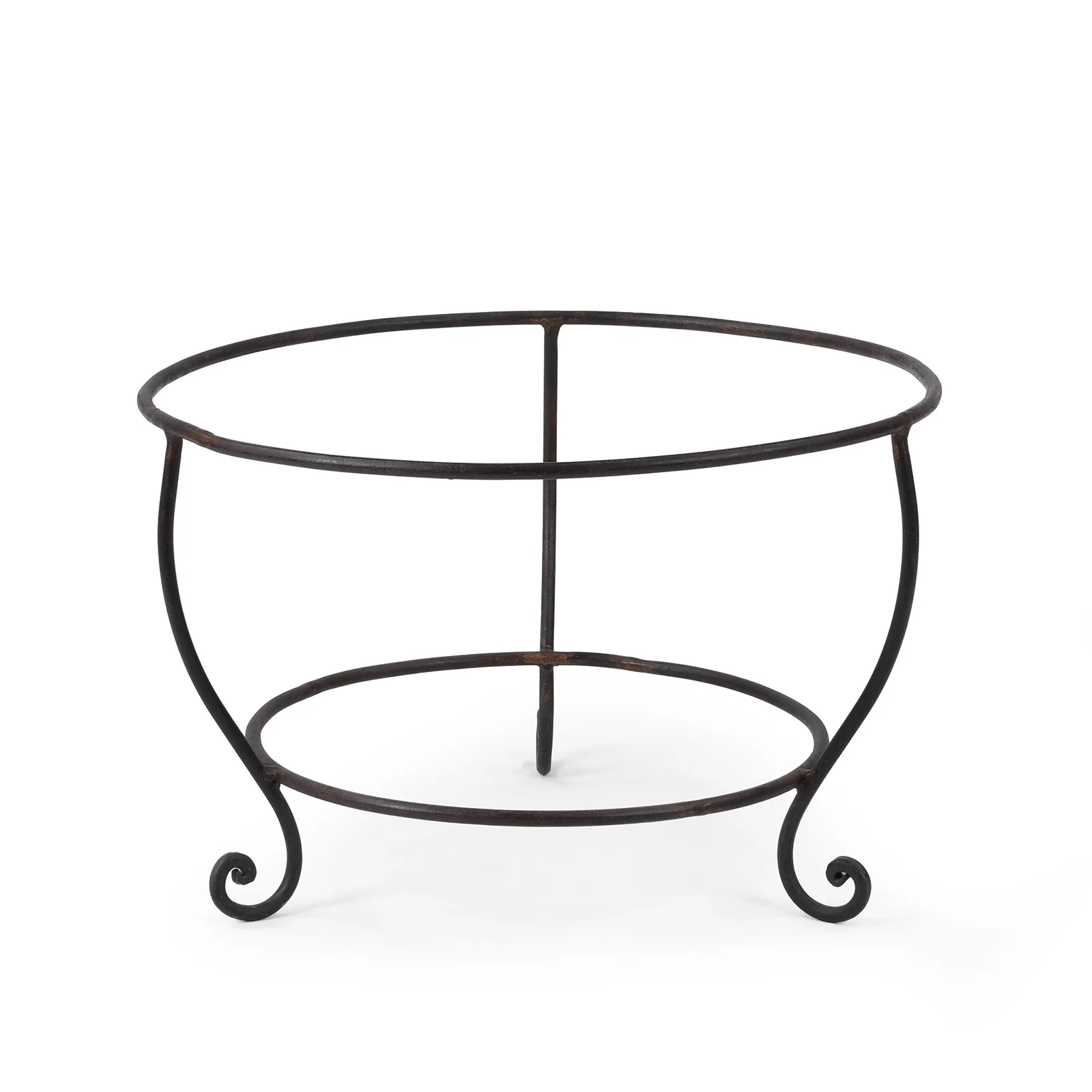 Old Kadai Fire Bowl on Stand - Ca 1900 - 104cm - Image 8