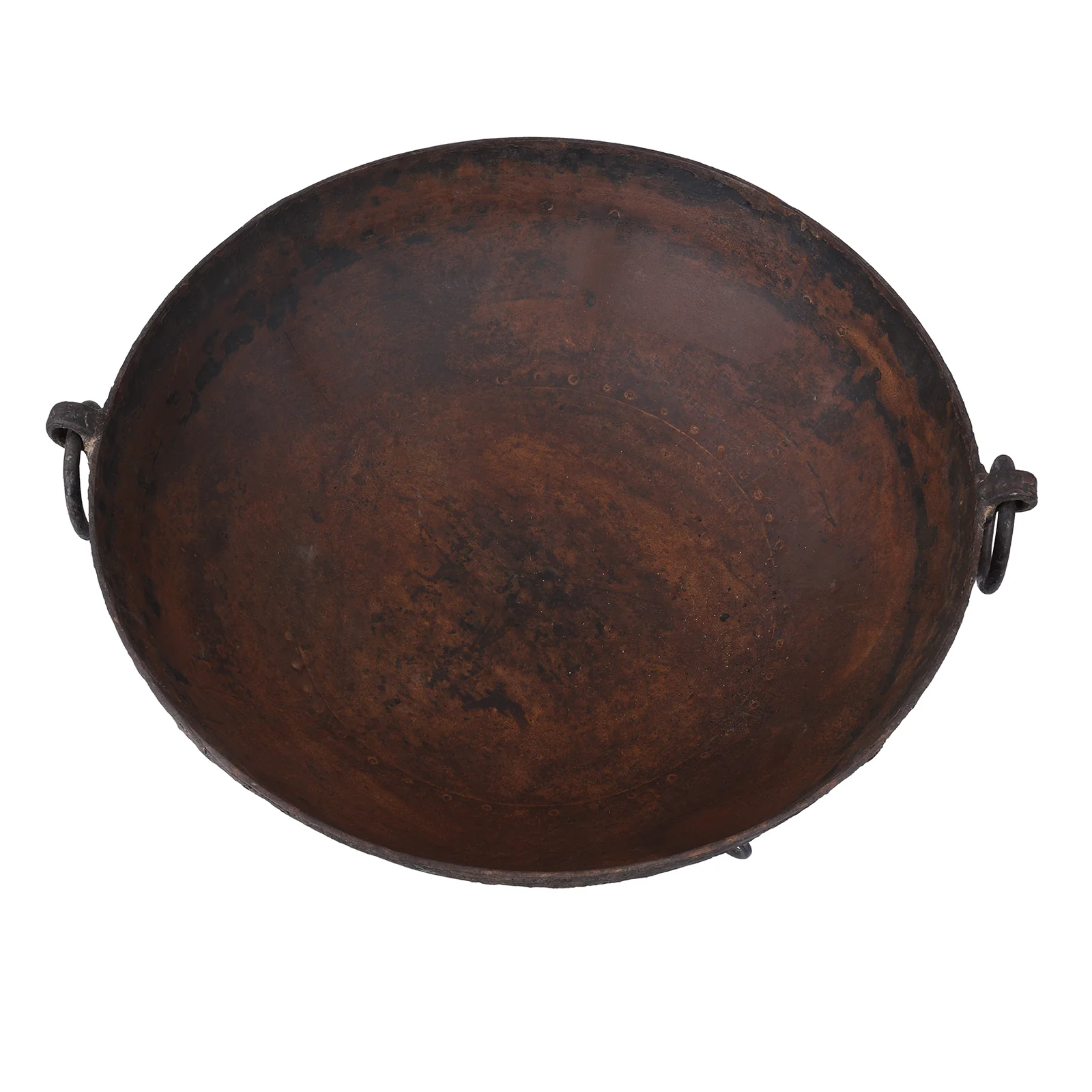 Old Kadai Fire Bowl From Rajasthan - Ca 1920 Inc Stand & Grill - Image 4