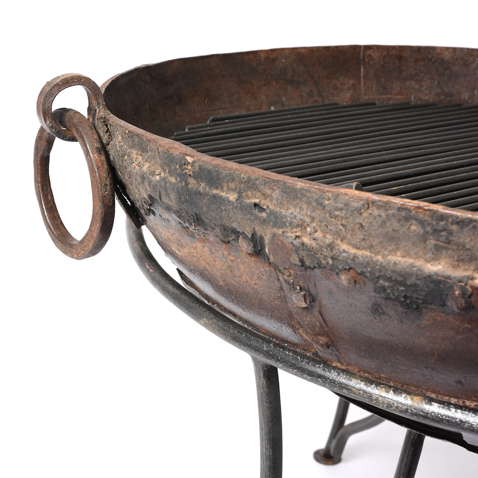 Old 1920's Kadai - Indian Fire Bowl From Rajasthan - 84cm - Image 4
