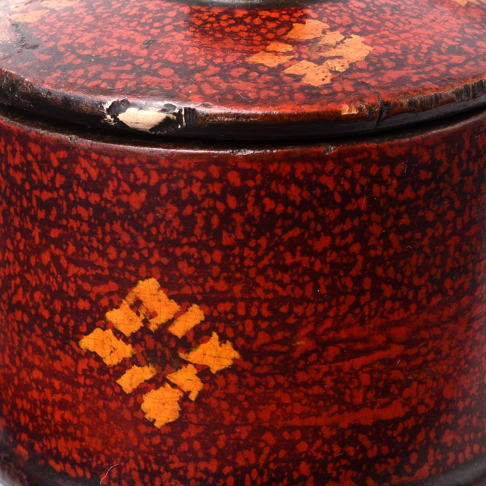 Vintage Lacquer Pot From India - Early 20th Century - Image 3