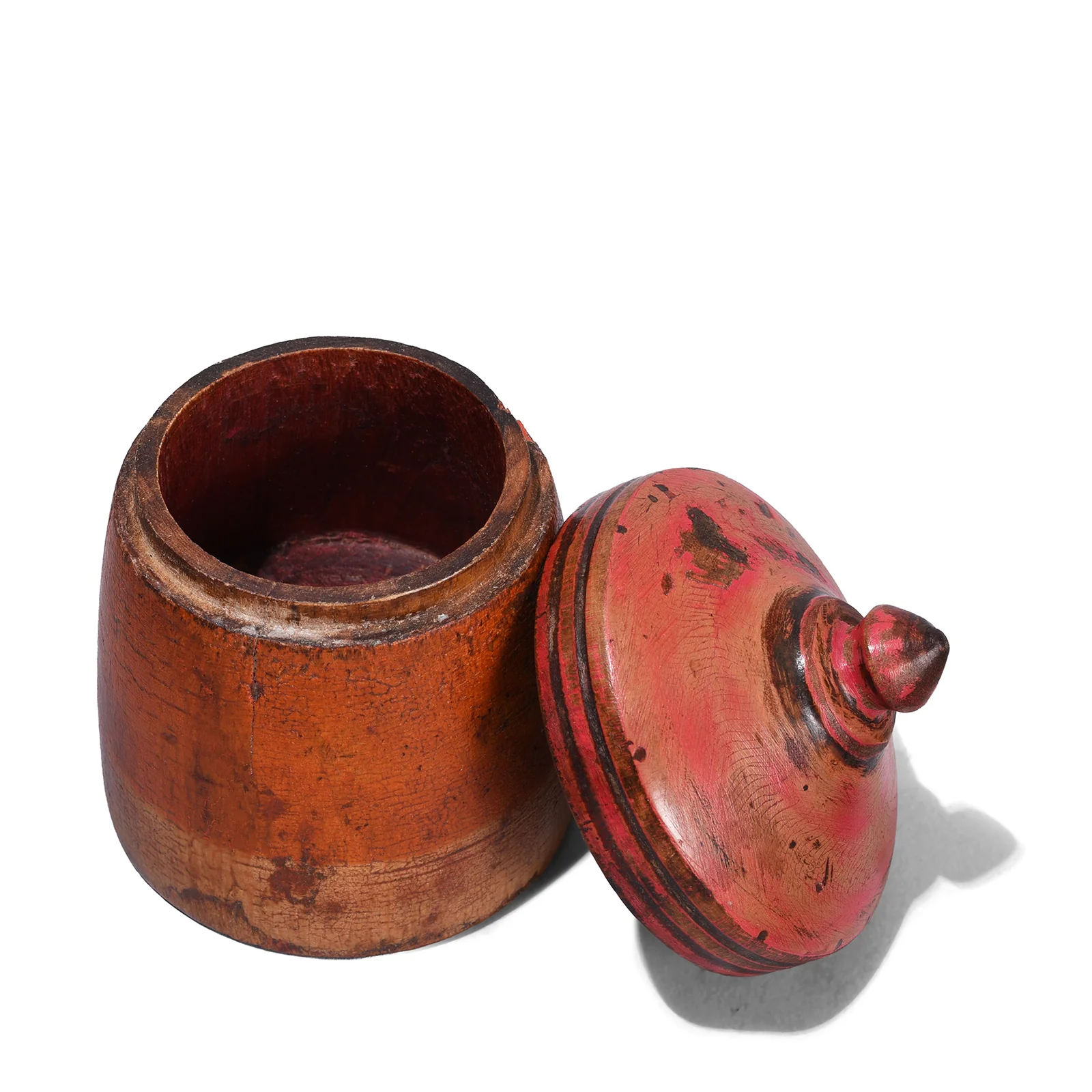 Red Lacquer Box From Rajasthan - Ca 1920 - Image 2