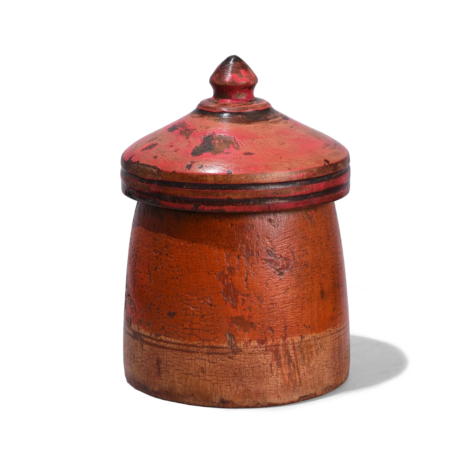 Red Lacquer Box From Rajasthan - Ca 1920 - Image 3