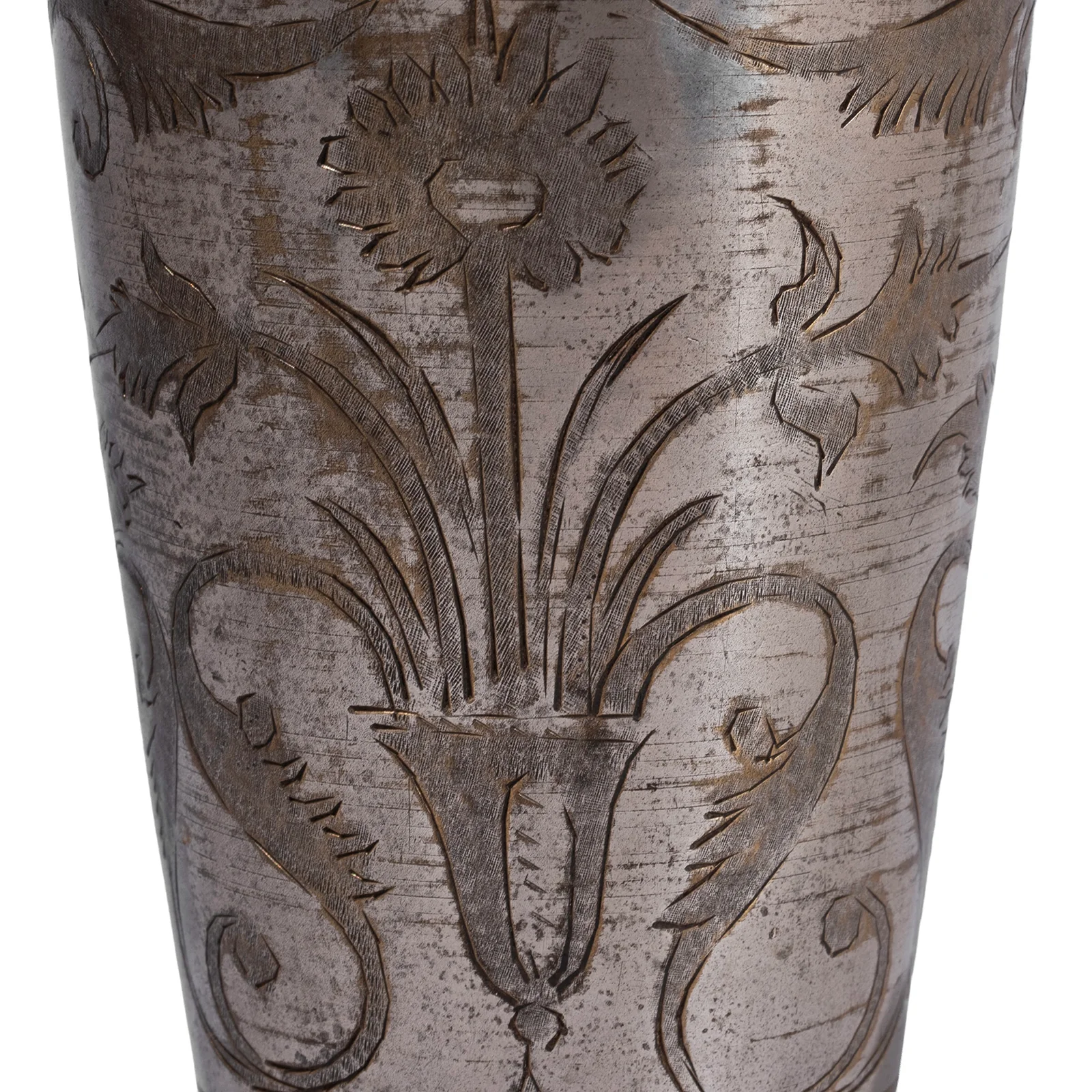 Lassi Cup - Nickel Plated Engraved Brass - Early 20th Century - Image 4