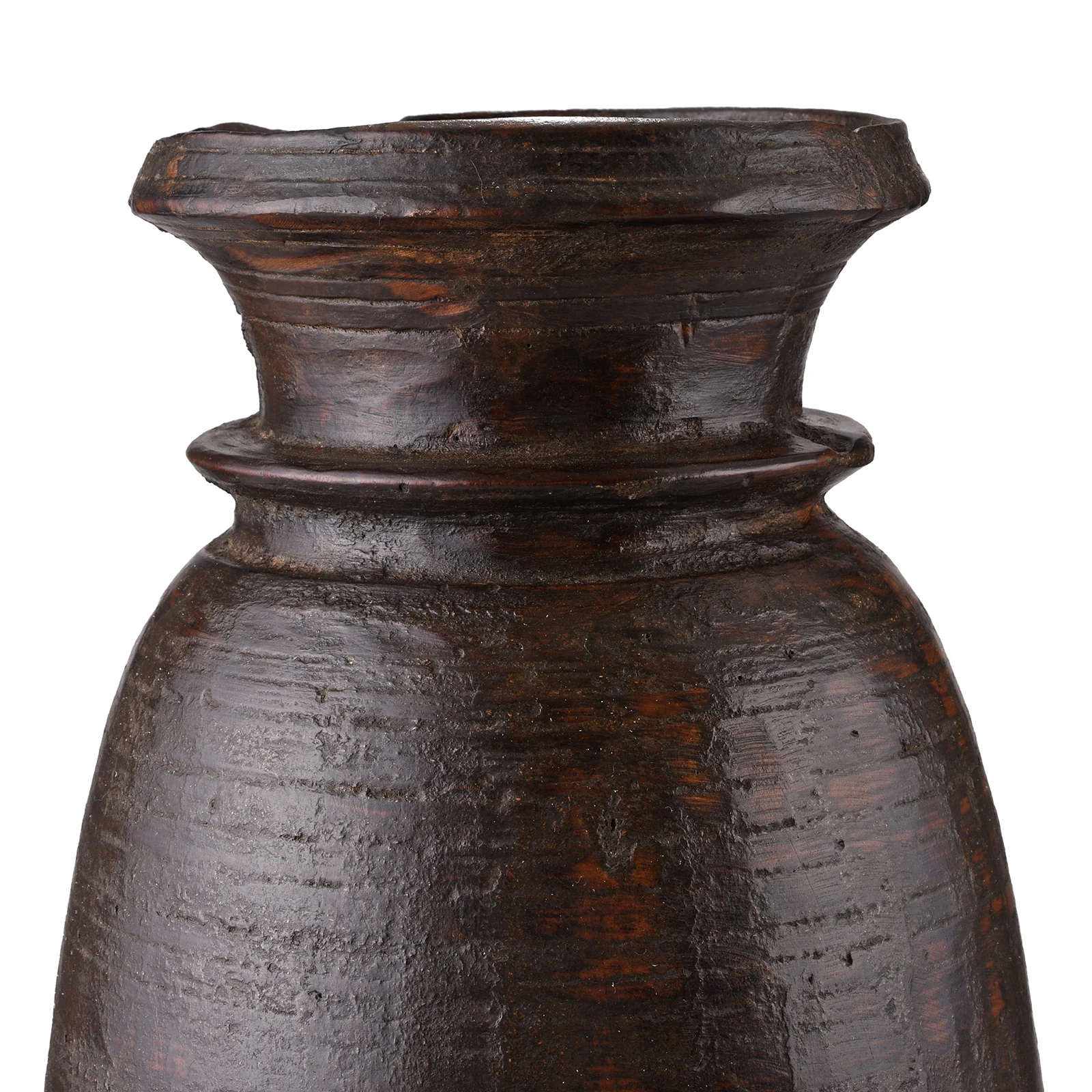 Old Neem Wood Milk Pot From Himachal - Ca 1920s - Image 3