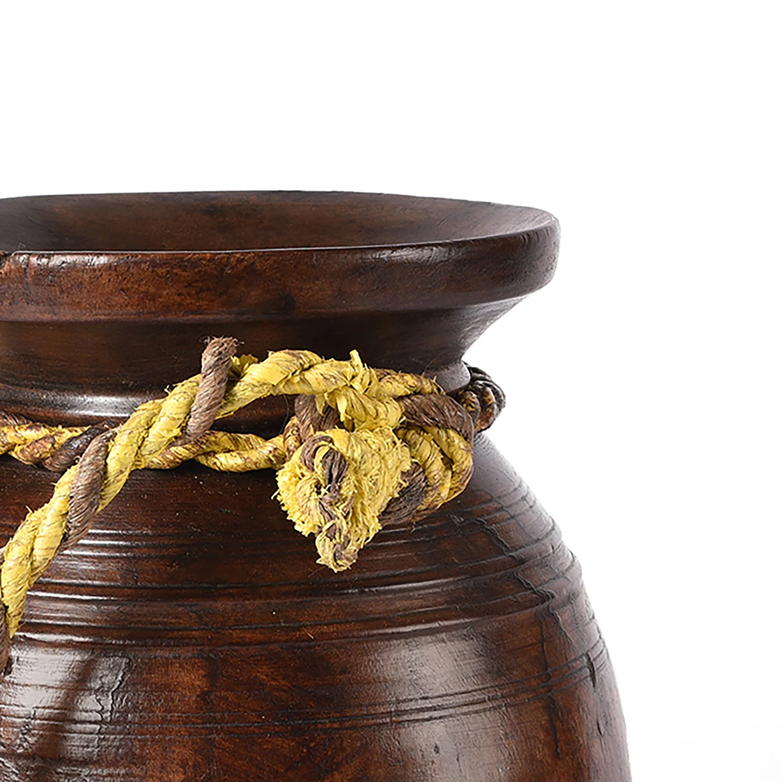 Old Neem Wood Nepalese Milk Pot - Ca 100 Yrs - Image 2