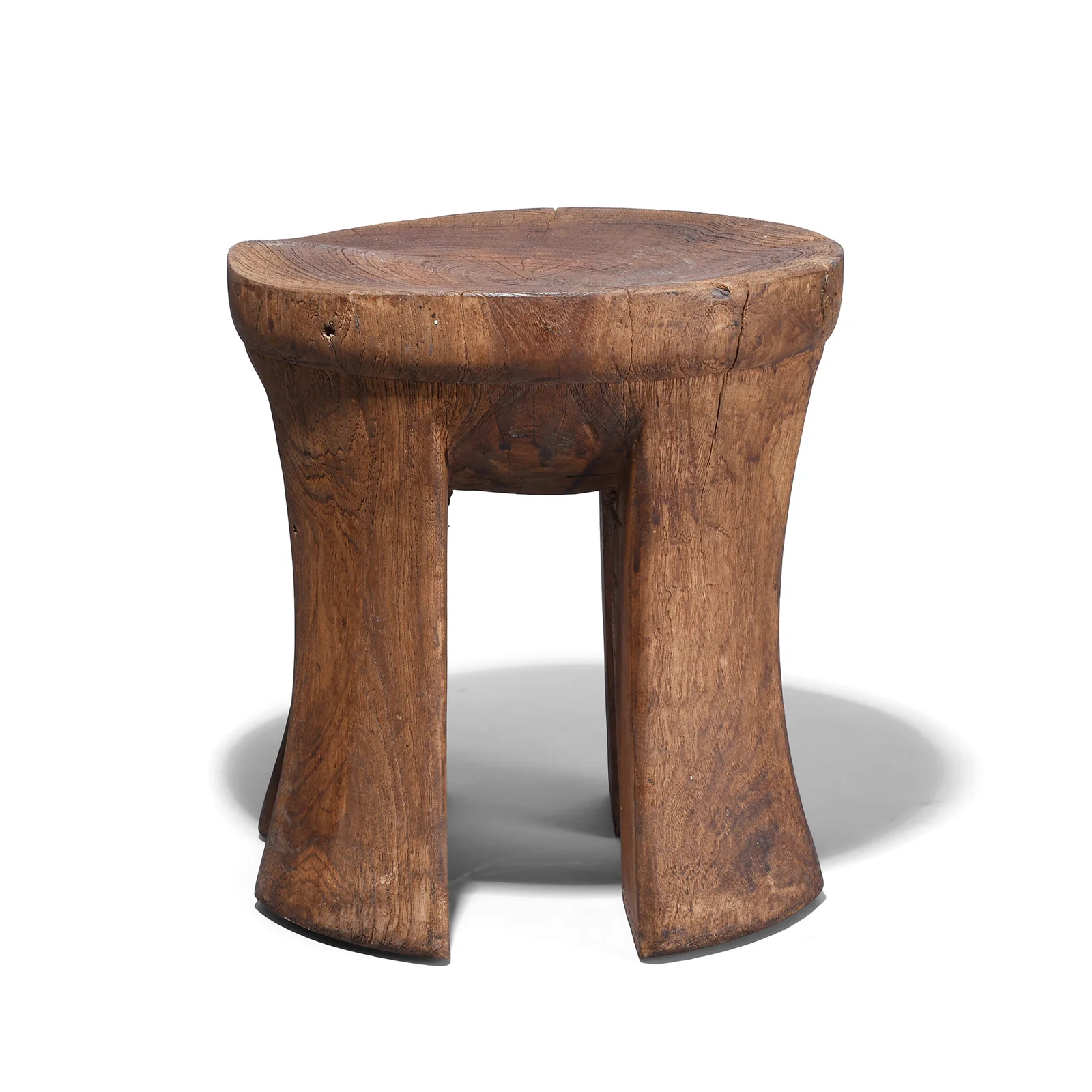 Old Wood Stool From Himchal - Ca 1900